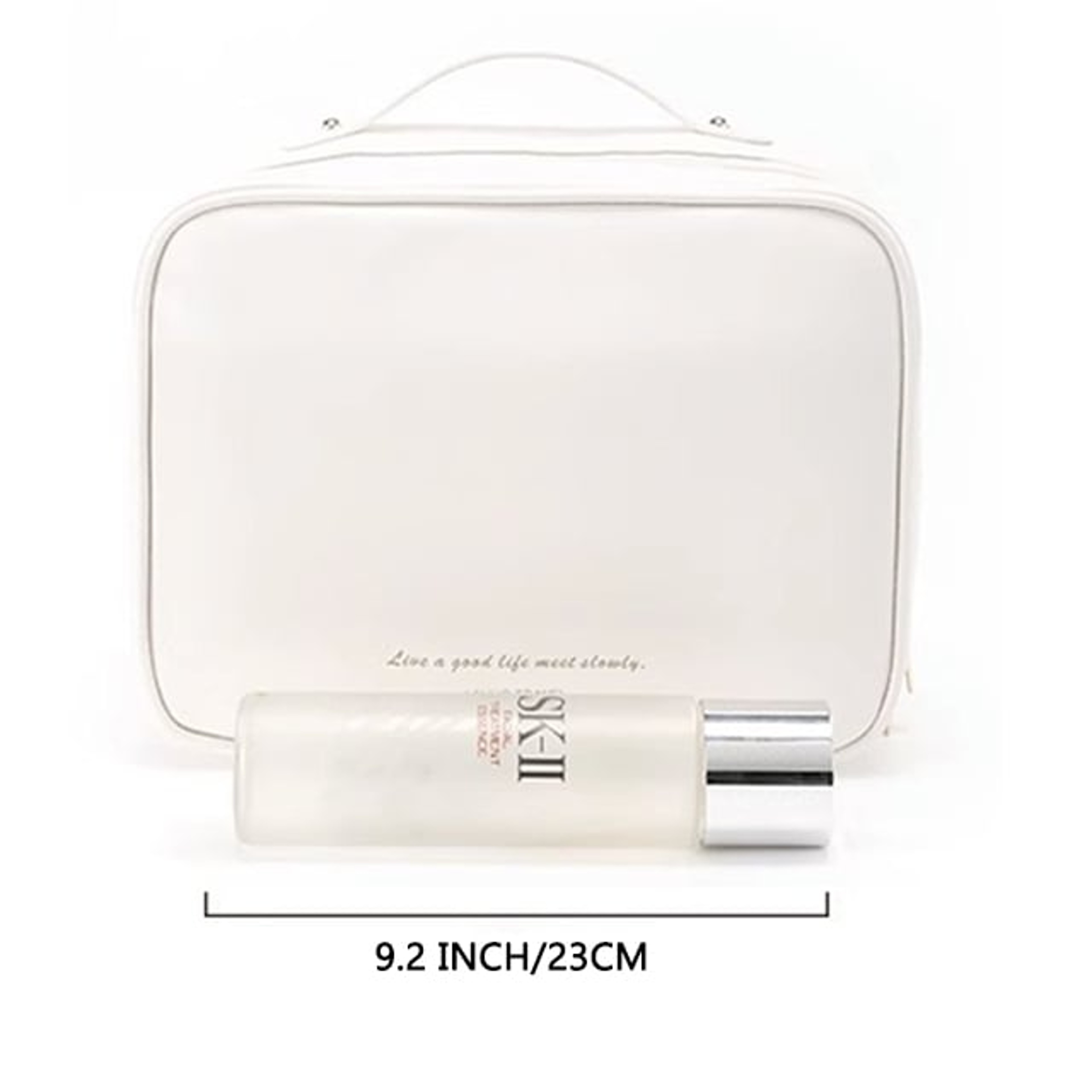 Multi-Compartment Toiletry Cosmetics Bag, Water-Resistant PU Leather Travel Organizer, Anti-Wear Design – view 11