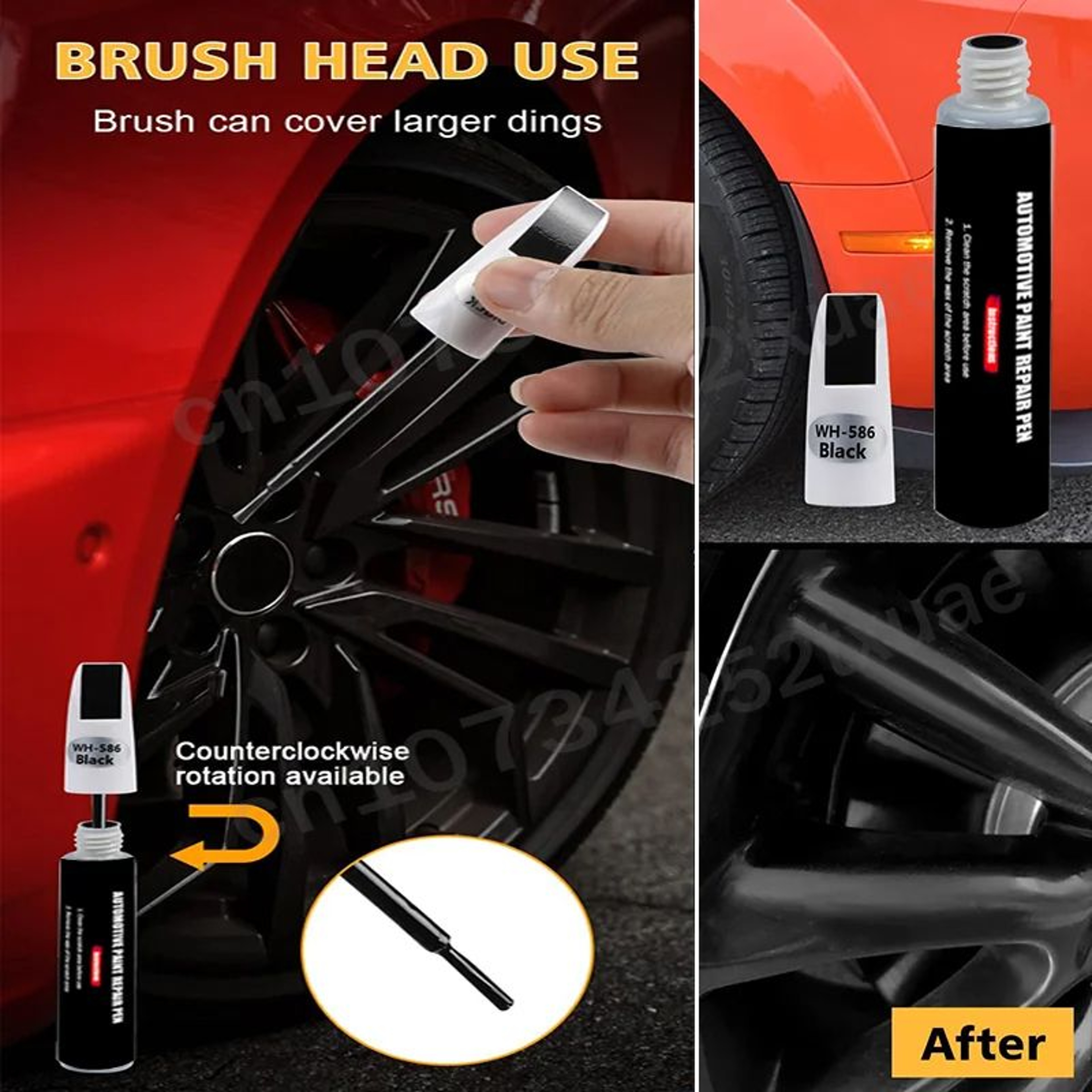 Automotive Wheel TouchUp Pen Rim Scratch Repair Paint For Alloy Wheels 4