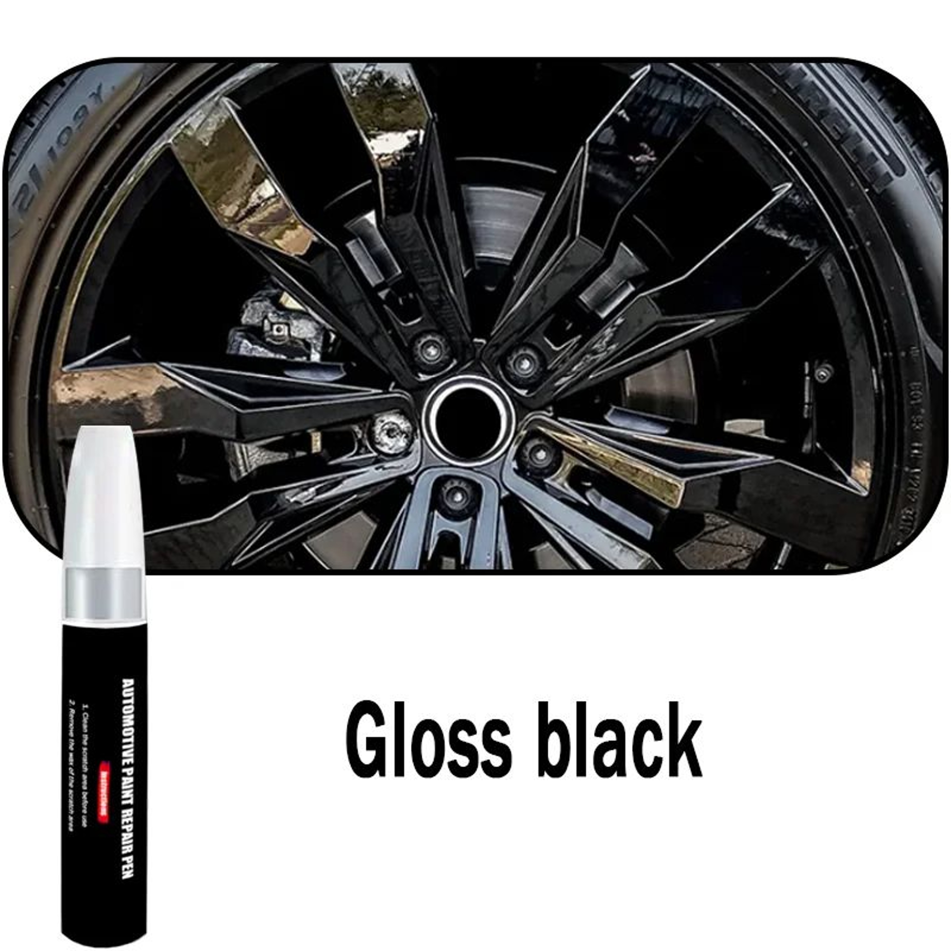 Automotive Wheel TouchUp Pen Rim Scratch Repair Paint For Alloy Wheels 5