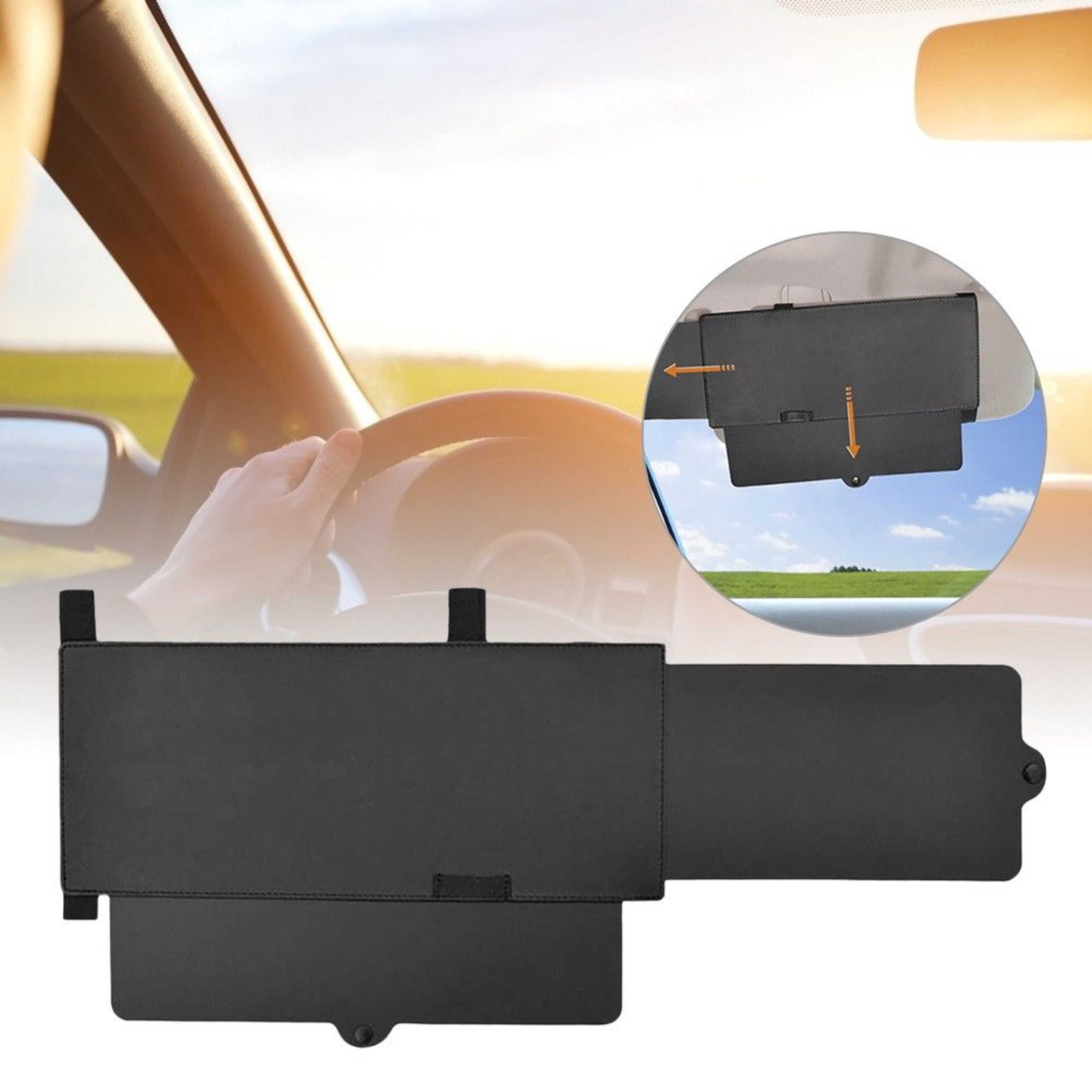 Opaque Car Sun Visor Extender ClipOn 6