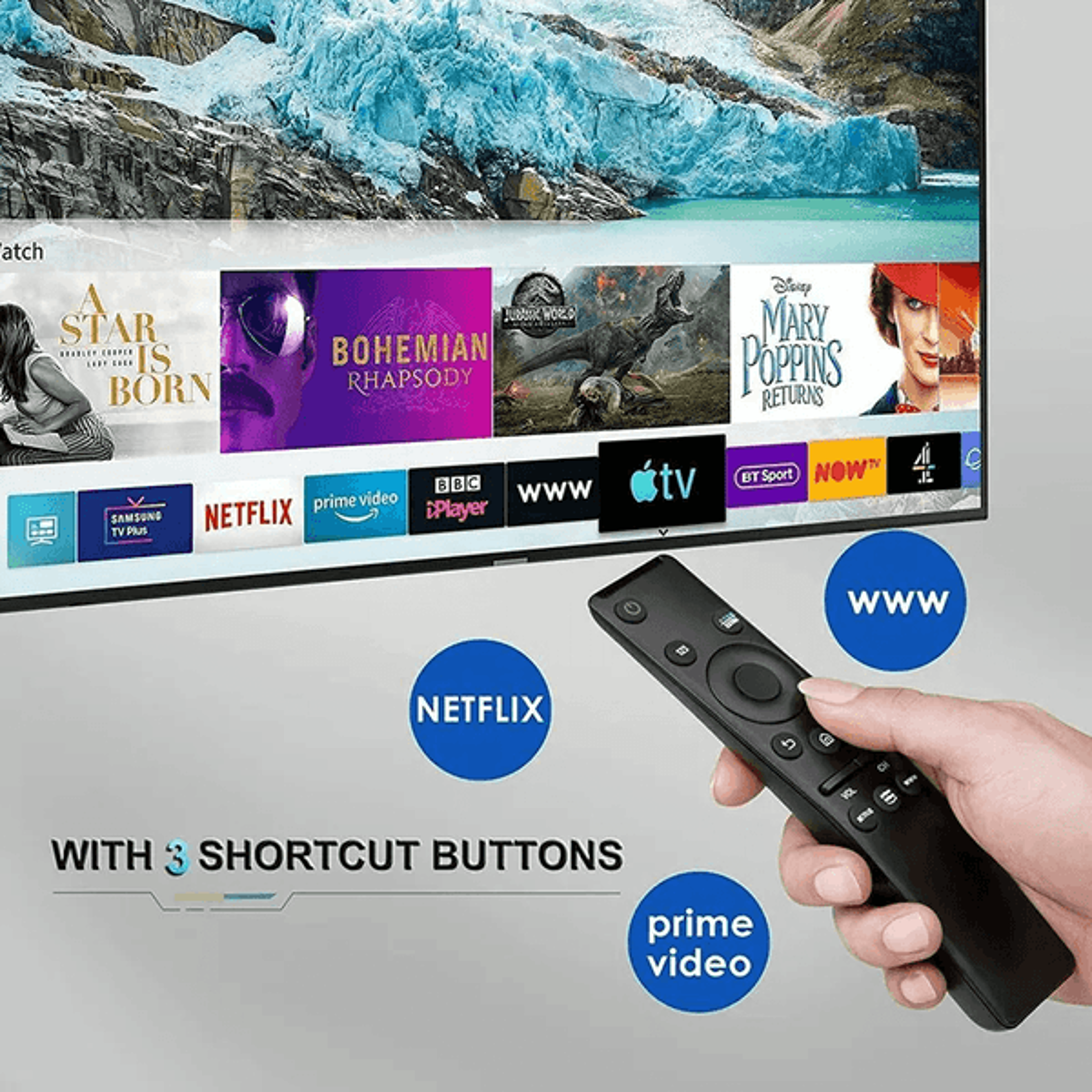 Replacement Remote For Samsung Smart TVs Instant SetupFree Control  Easy Navigation 3