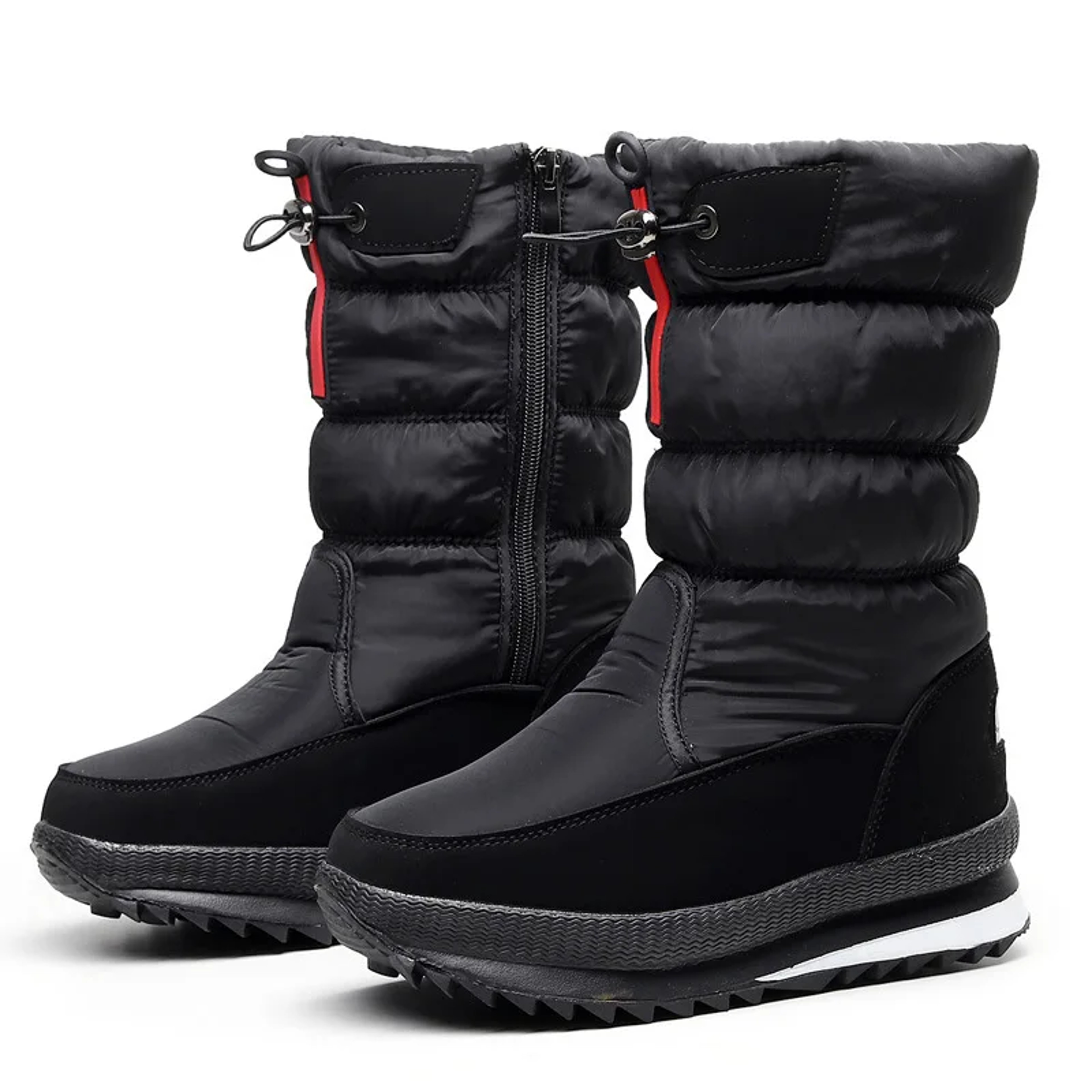 Womens Faux Fur Ankle Boots Chunky Platform Winter Boots Silver Thick Plush Waterproof Snow Shoes W 7