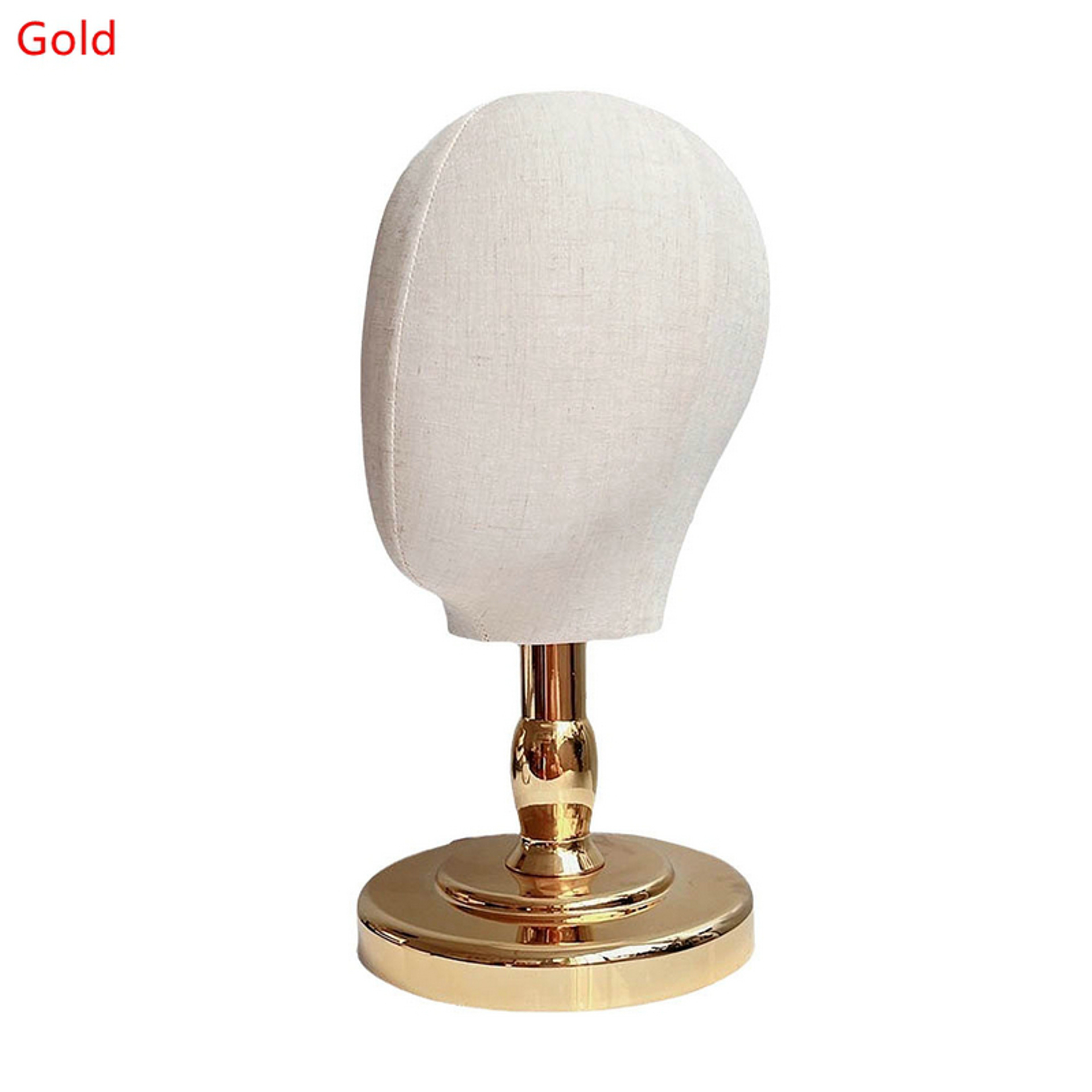 Mannequin Head Wig Hat Display Stand, Portable Holder for Wigs Caps Salon Styling Headpiece Display – view 2