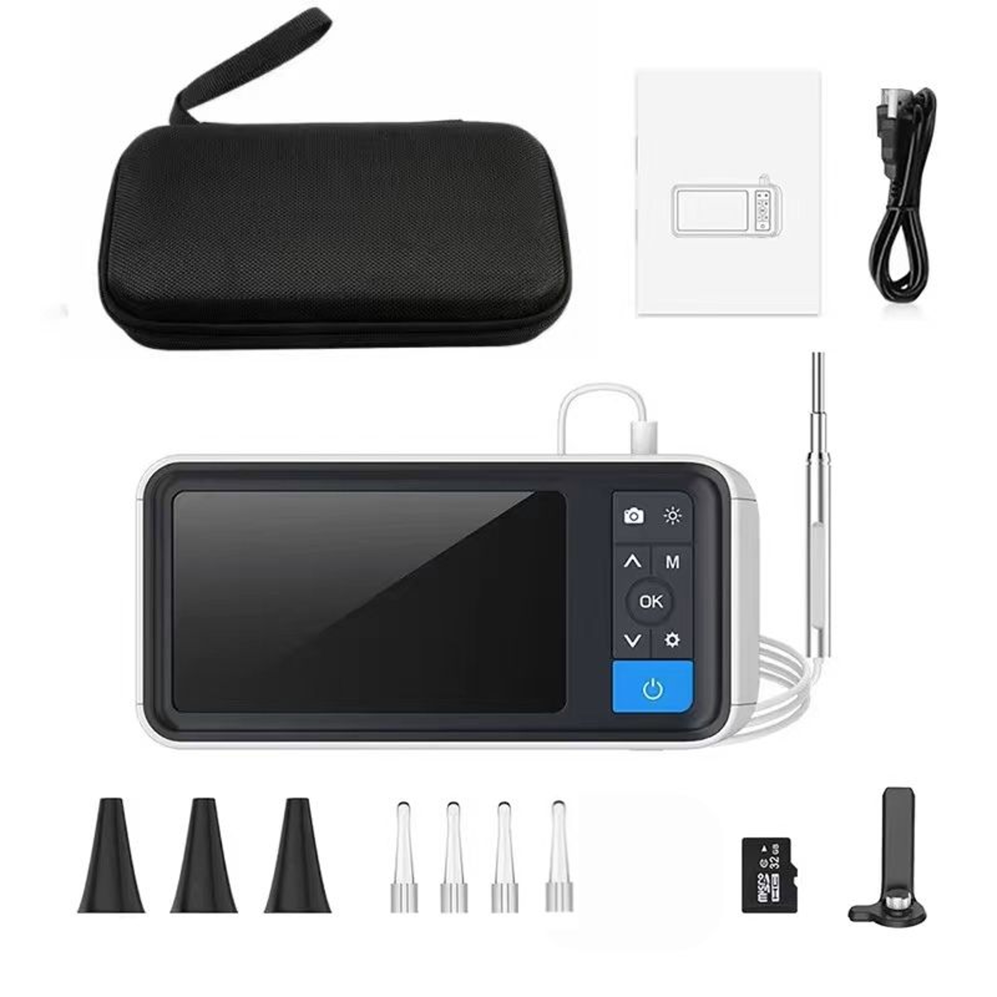 Ear Camera Otoscope with 4.5 Inches Screen, 3.9mm Digital Probe with 6 LED Lights, 32GB Card, Ear Wax Removal Tool Kit – view 8
