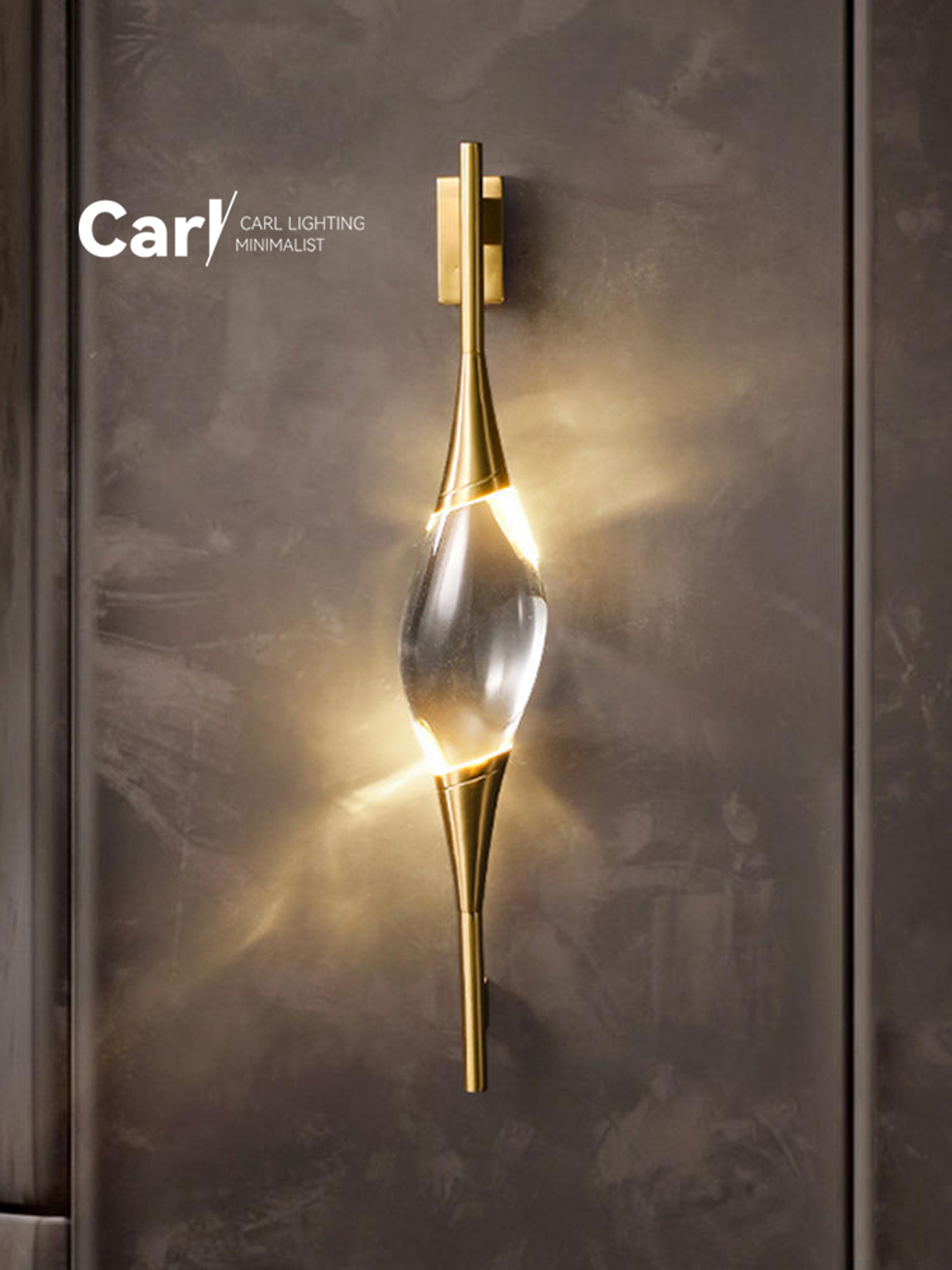 Modern Copper Crystal Wall Lamp Simple Creative Decoration Designer Lighting For Living Room Study  0