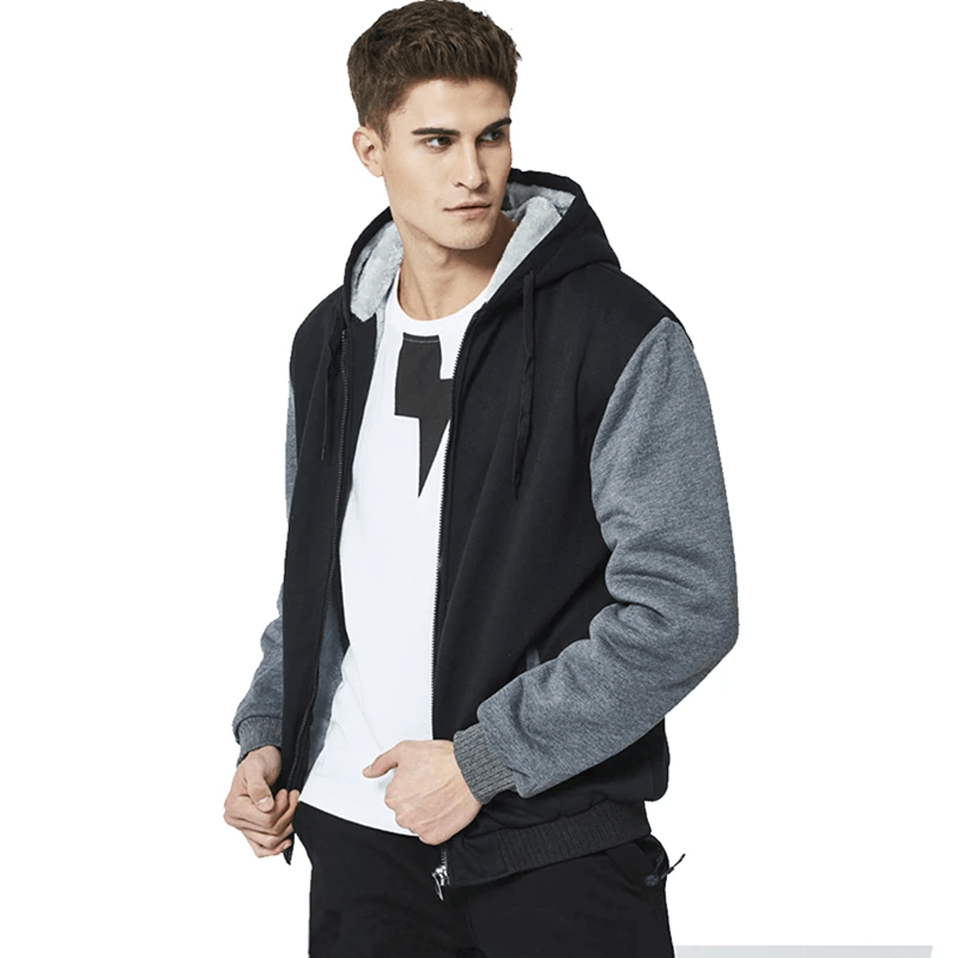 Winter Camo Jacket For Men Thick FleeceLined Hooded Coat Long Sleeve Casual Streetwear Jacket For C 0