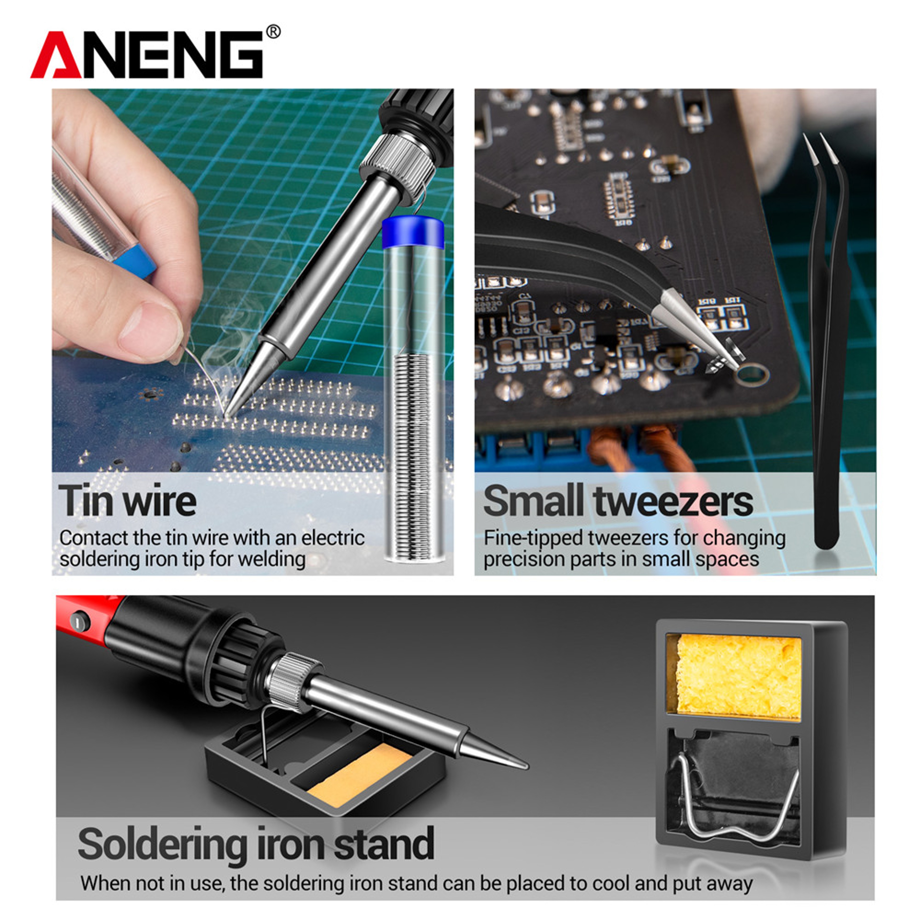 SL105 Digital Display Electric Soldering Iron Adjustable Temperature With SL104 Knob Portable Solde 5
