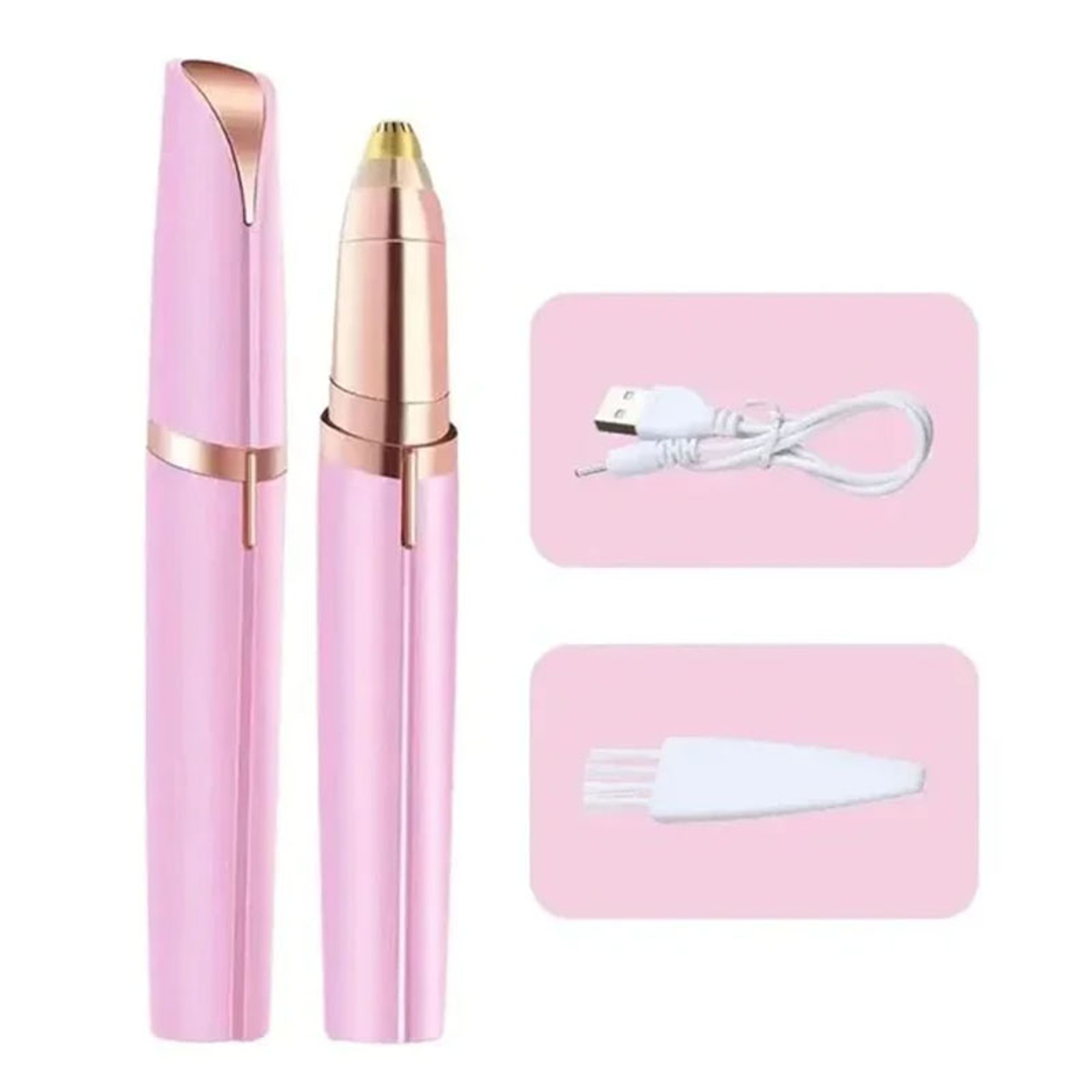Rechargeable Electric Eyebrow Trimmer Portable Facial Hair Remover For Women With Precision Blade P