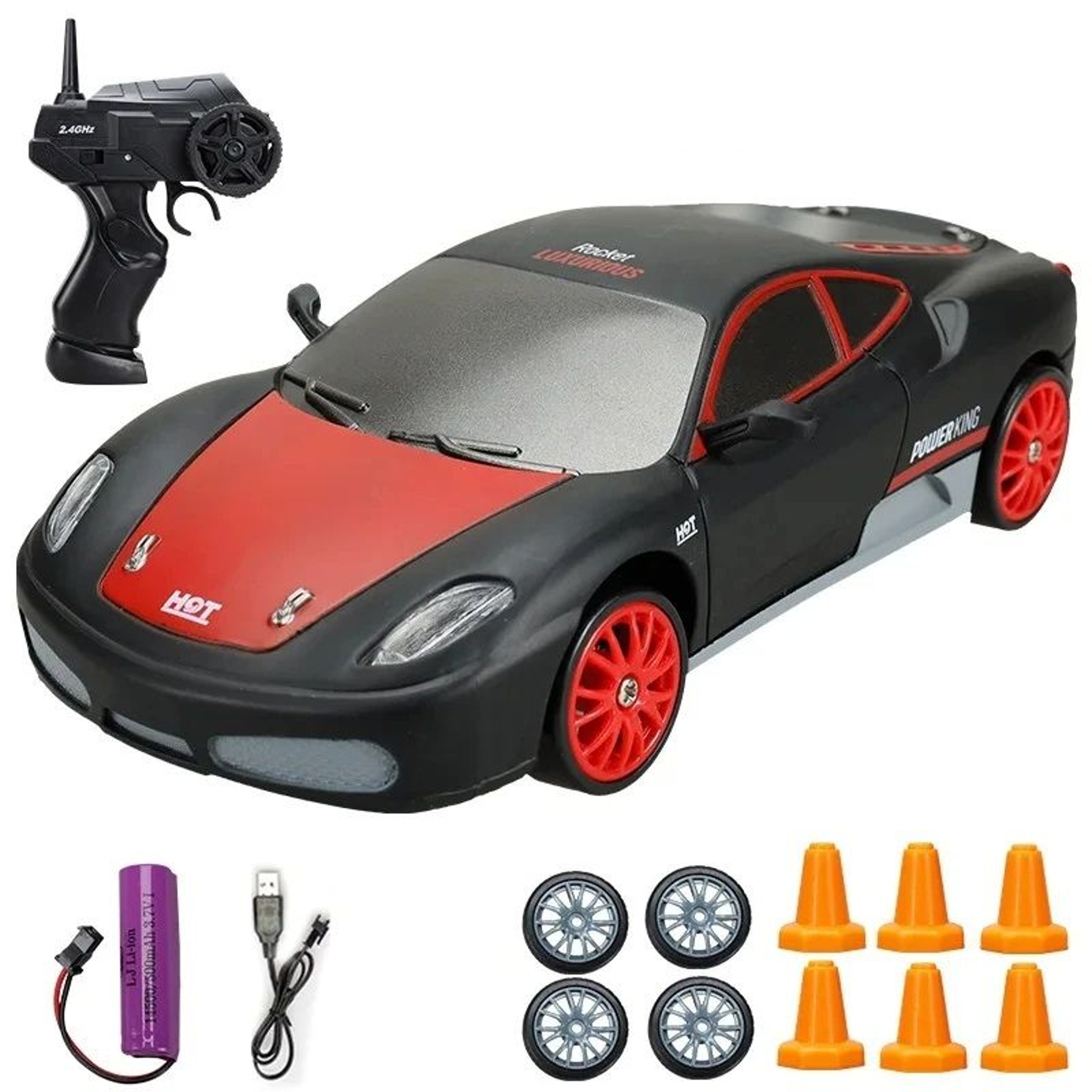 4WD Drift Car Remote Control Racing Car Toy For Kids Adults High Speed Drift Vehicle With LED Light 8
