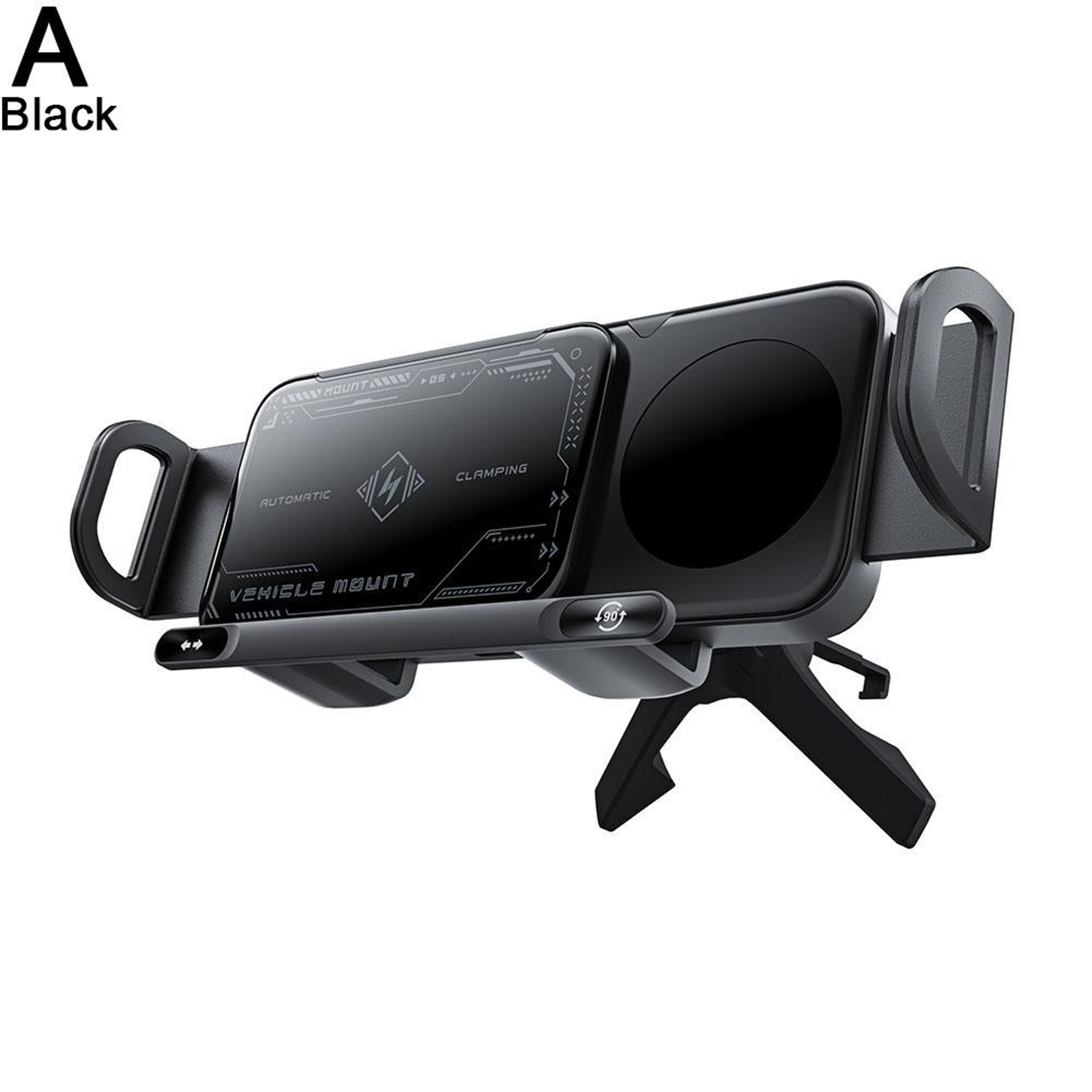 Samsung Wireless Charging Car Mount Holder, 360 Rotation Automatic Clamping, 15W Fast Charging Air Vent Phone Bracket – view 7