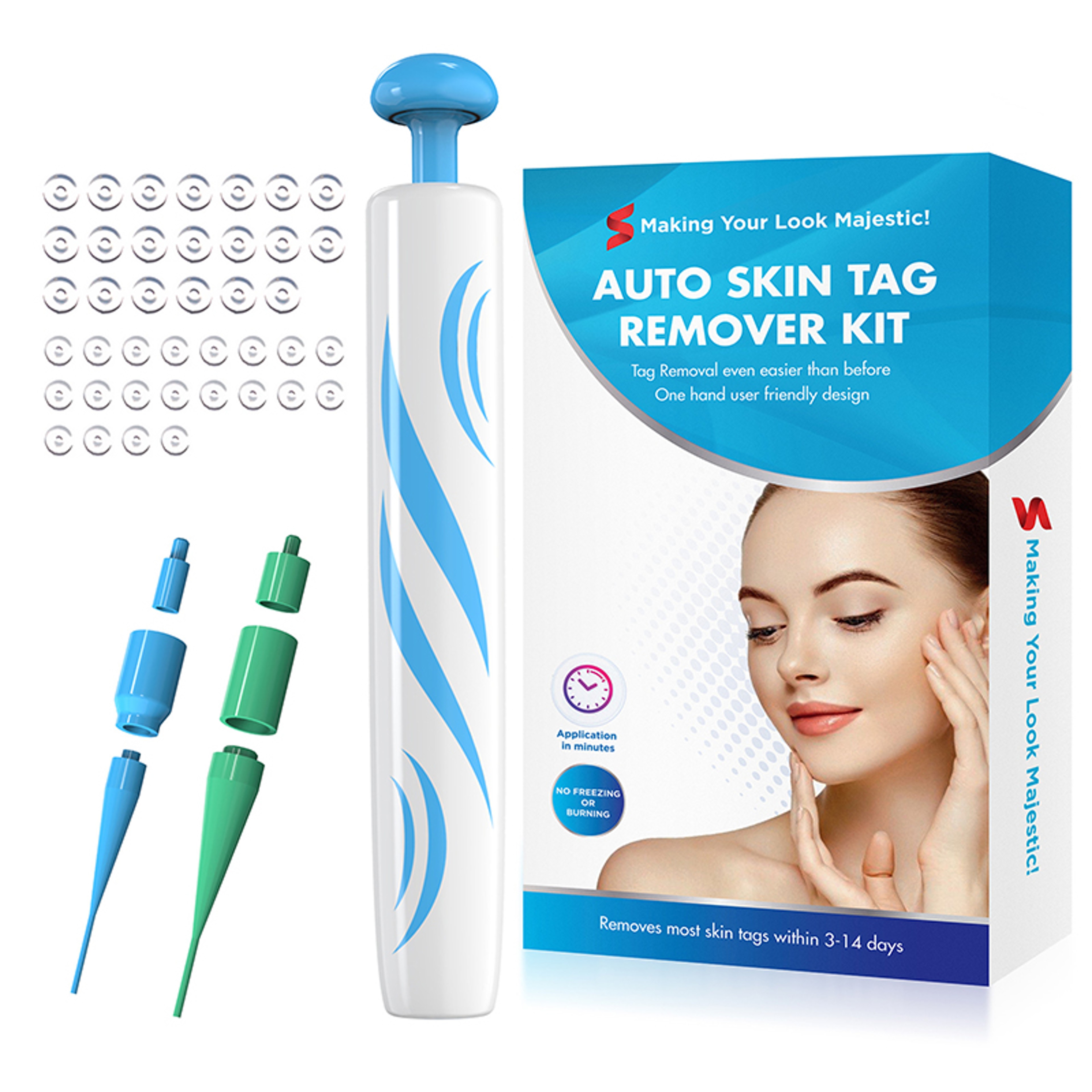 2 in 1 Auto Micro Skin Tag Remover Device Kit, Standard Face Cleaner for Adult Mole, Wart, Black Dots Remover, Painless – view 7