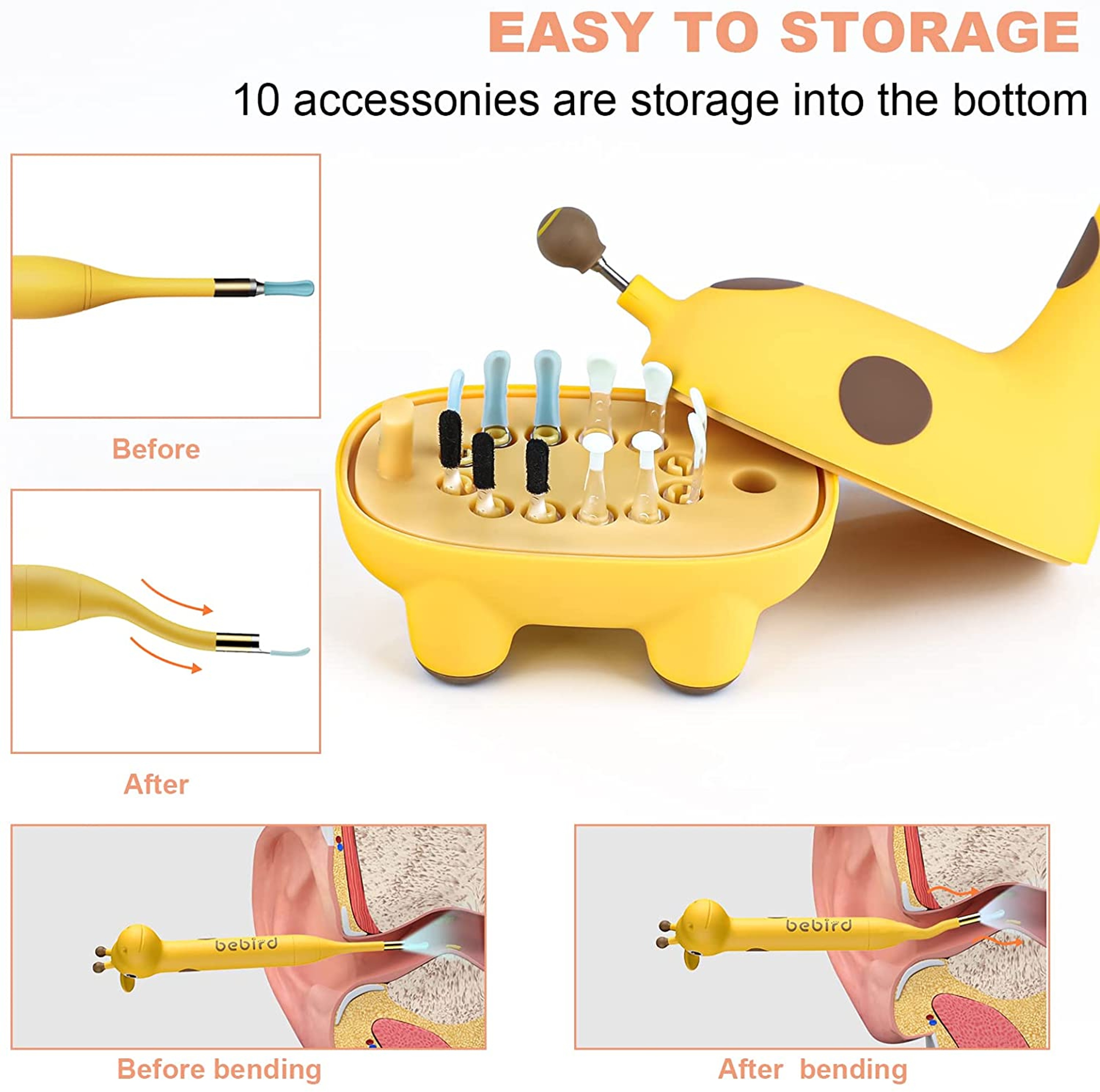Bebird D3 Pro Kids Use Smart Visual Earpick Ear Cleaner, Otoscope for Safe Earwax Removal Waterproof Child Endoscope – view 3