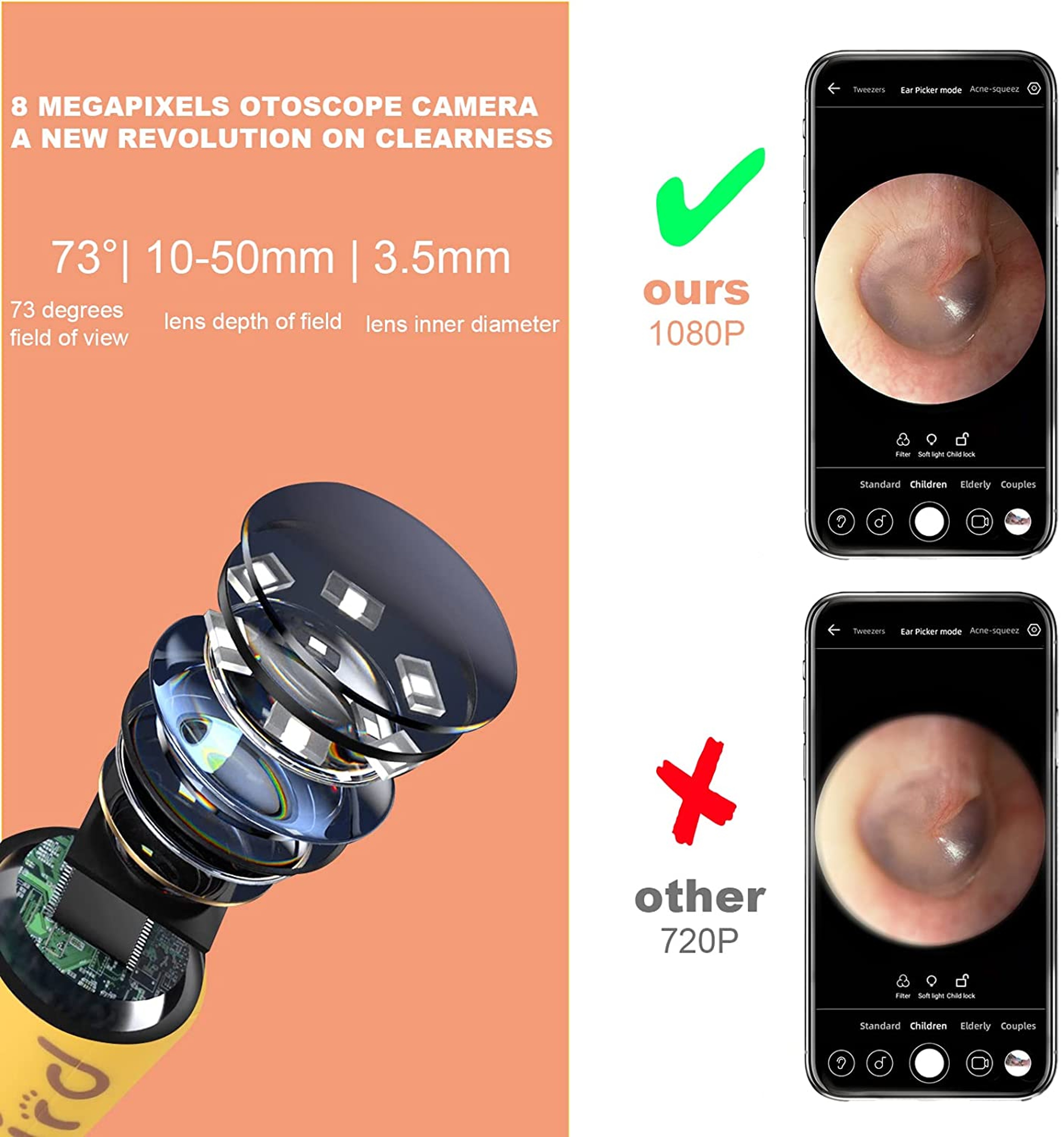 Bebird D3 Pro Kids Use Smart Visual Earpick Ear Cleaner, Otoscope for Safe Earwax Removal Waterproof Child Endoscope – view 5