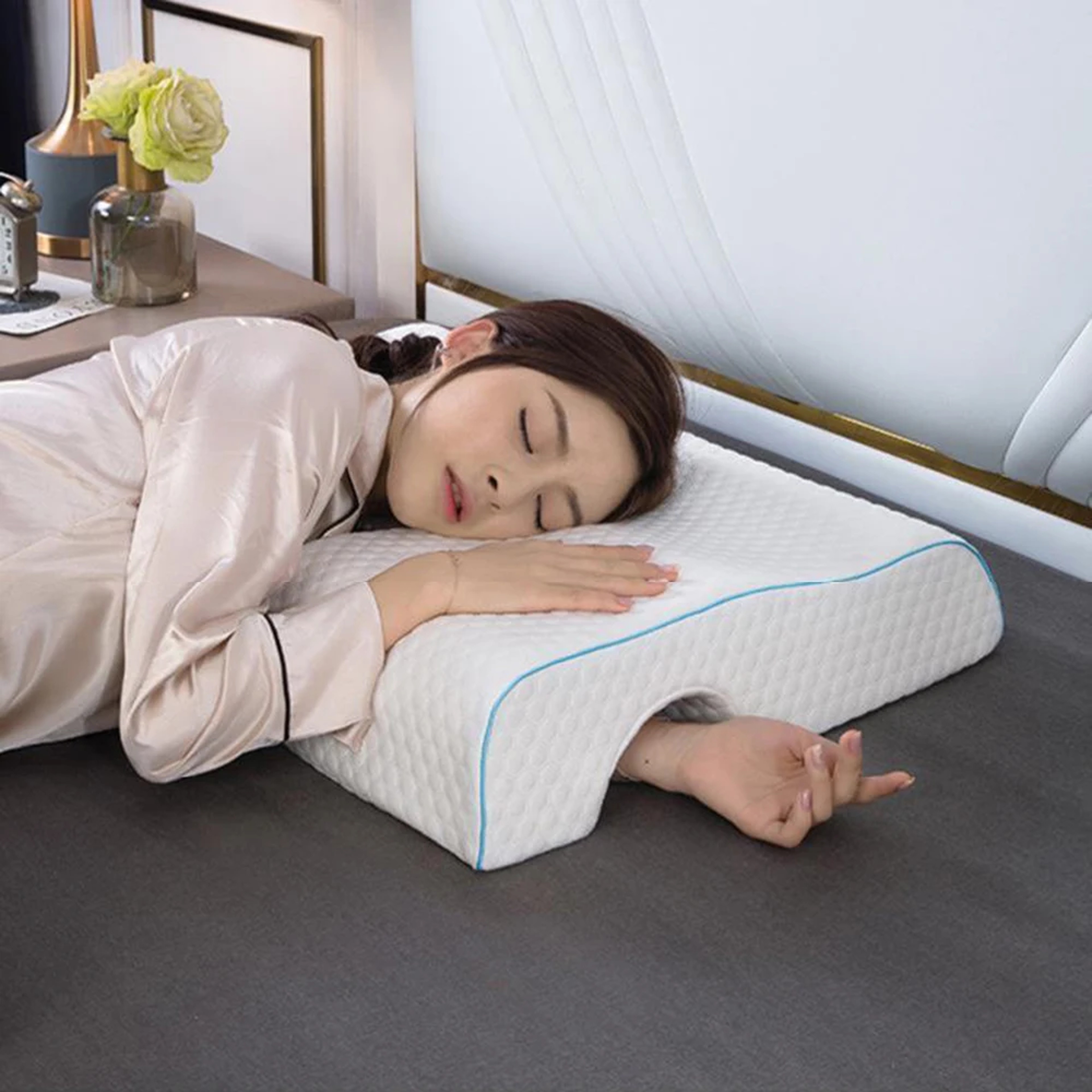 Memory Foam Pillow For Side Sleepers Anti Pressure Arm Rest Pillow With Slow Rebound For Ultimate C