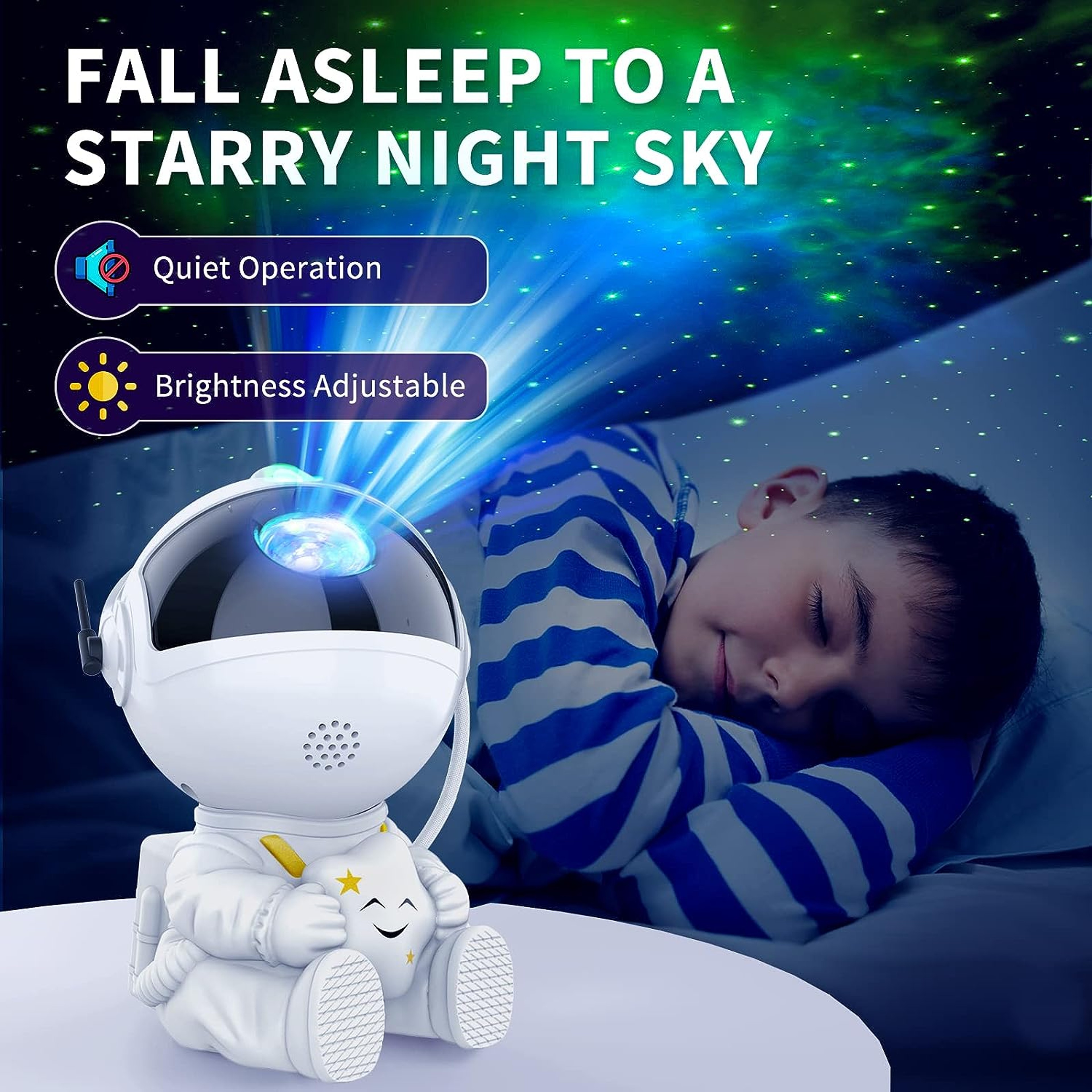 Creative Astronaut Starry Sky Projection Light, Full of Stars Nebula, Moon Lamp for Bedroom Ambiance, Spaceman Laser – view 4