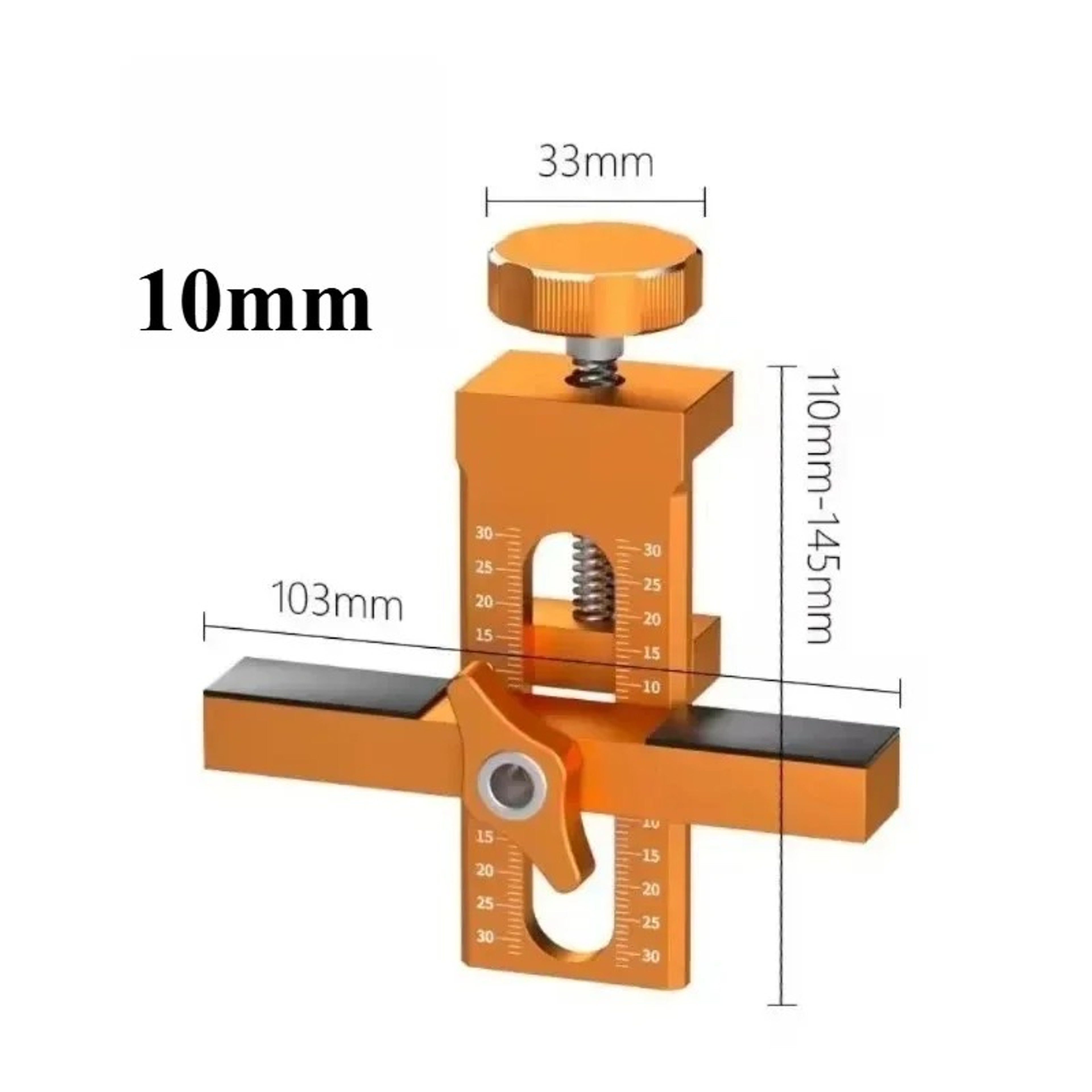 2-in-1 Cabinet Door Panel Fixed Clamp Rebounder Drilling Locator, Aluminum Quick Positioning Mount Tool for Woodworking – view 7