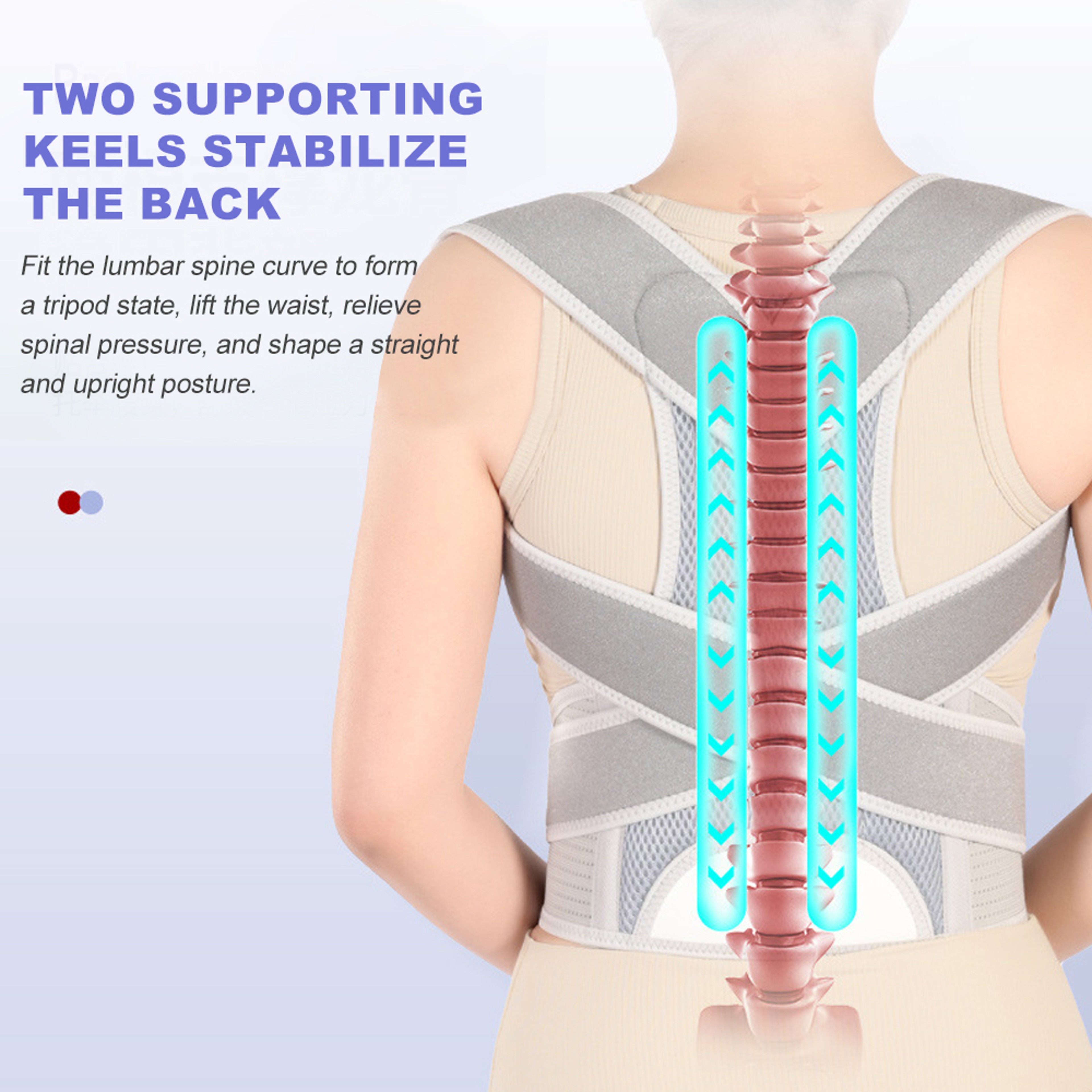 Professional Back Brace for Women, Men, Posture Corrector with Lumbar Support for Upper, Lower Back Pain Relief – view 4