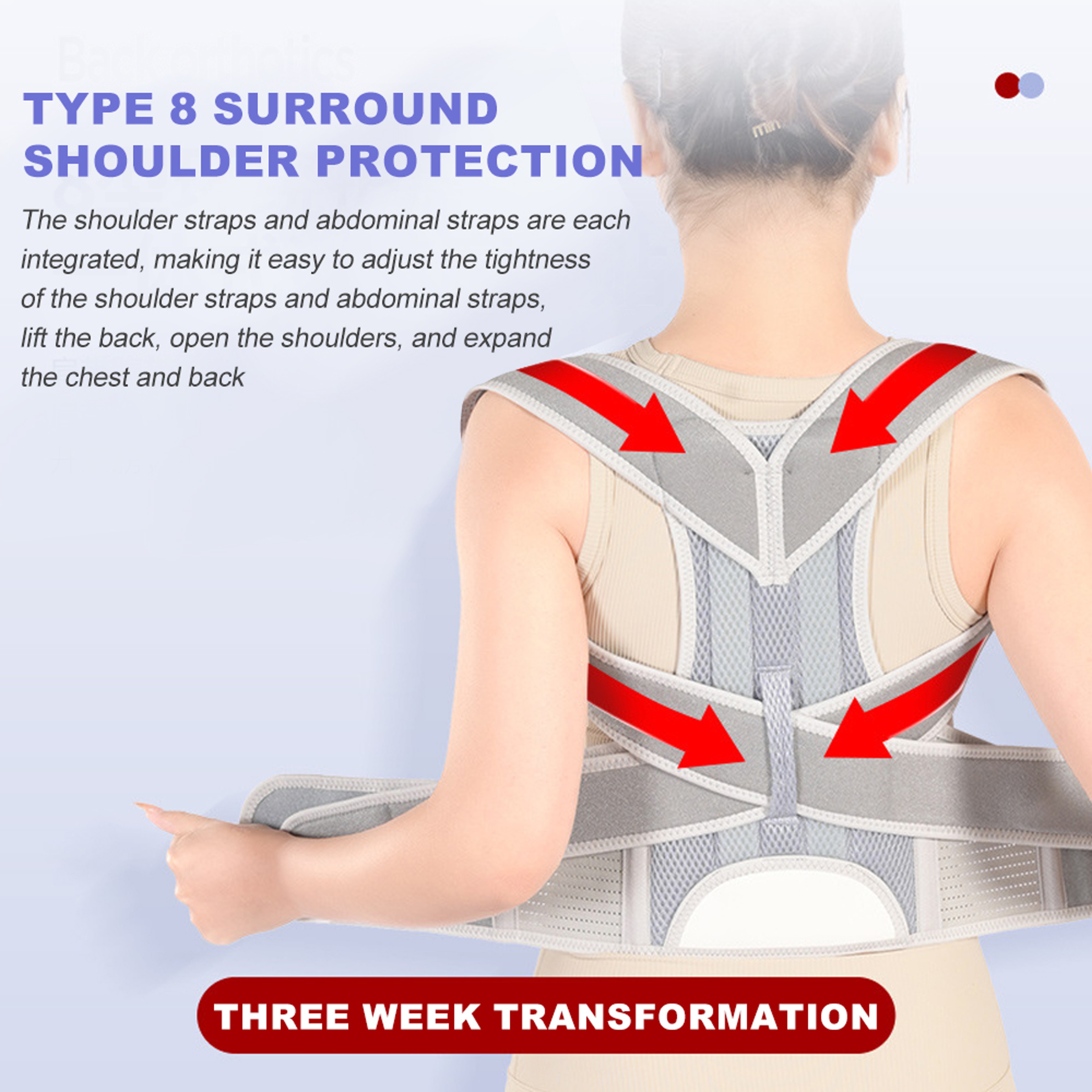 Professional Back Brace for Women, Men, Posture Corrector with Lumbar Support for Upper, Lower Back Pain Relief – view 5