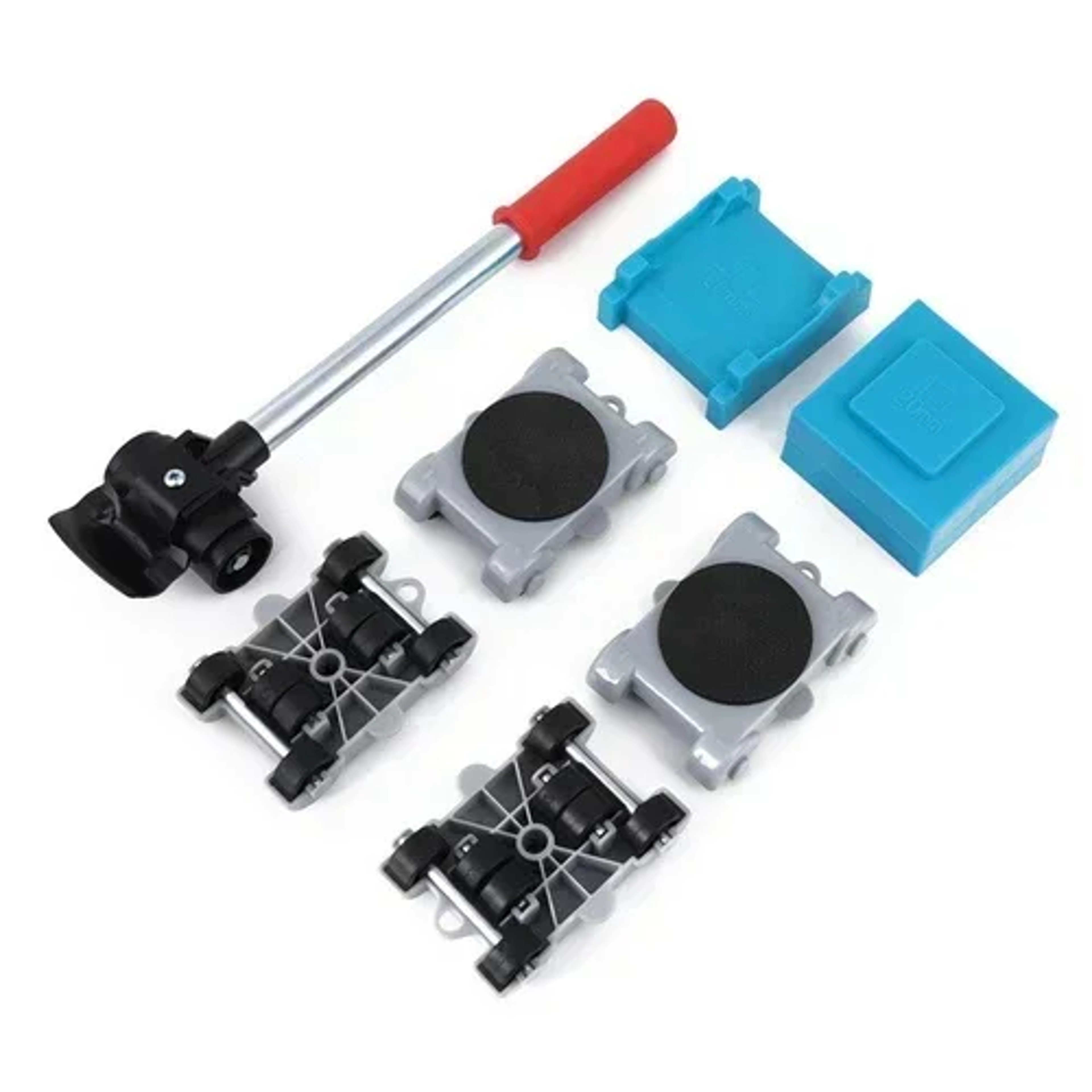 5Pcs/set Professional Furniture Mover Tool Set, Heavy Duty Moving Roller with Lifting Bar, Wheels for Effortless – view 7