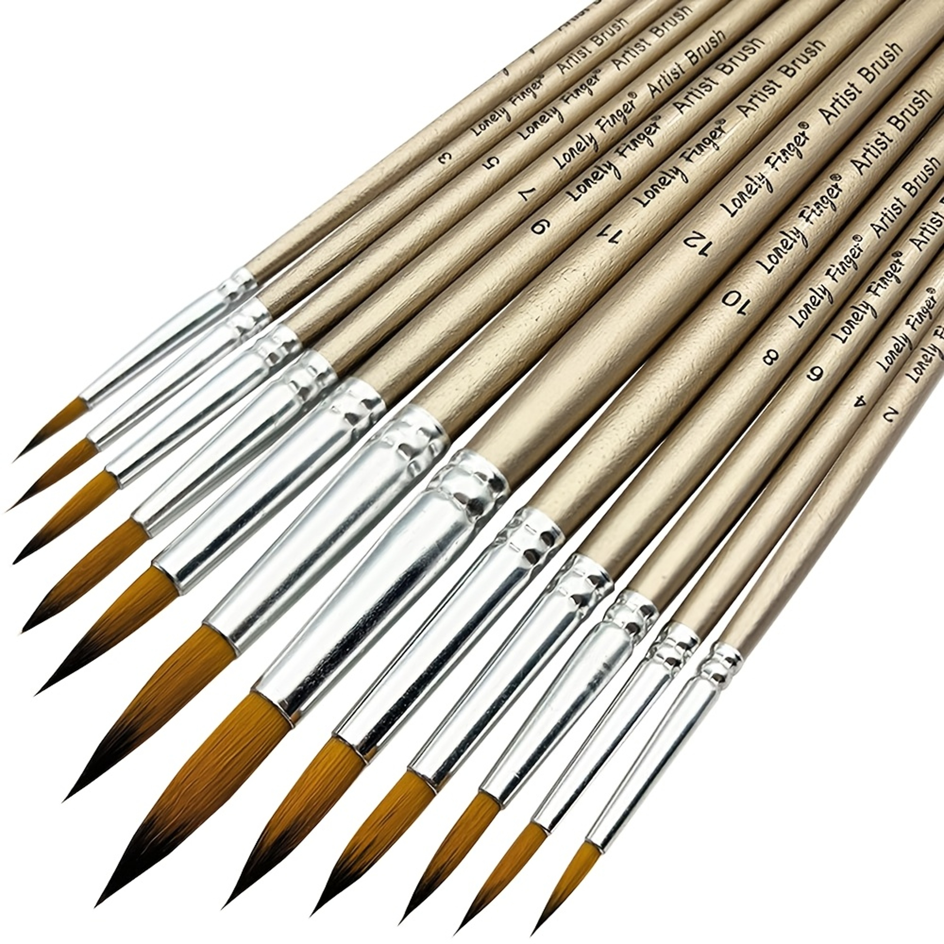 Professional Round Artist Paint Brushes Set, Pointed Tip Nylon Hair, Watercolor Brush For Acrylic Painting – view 11