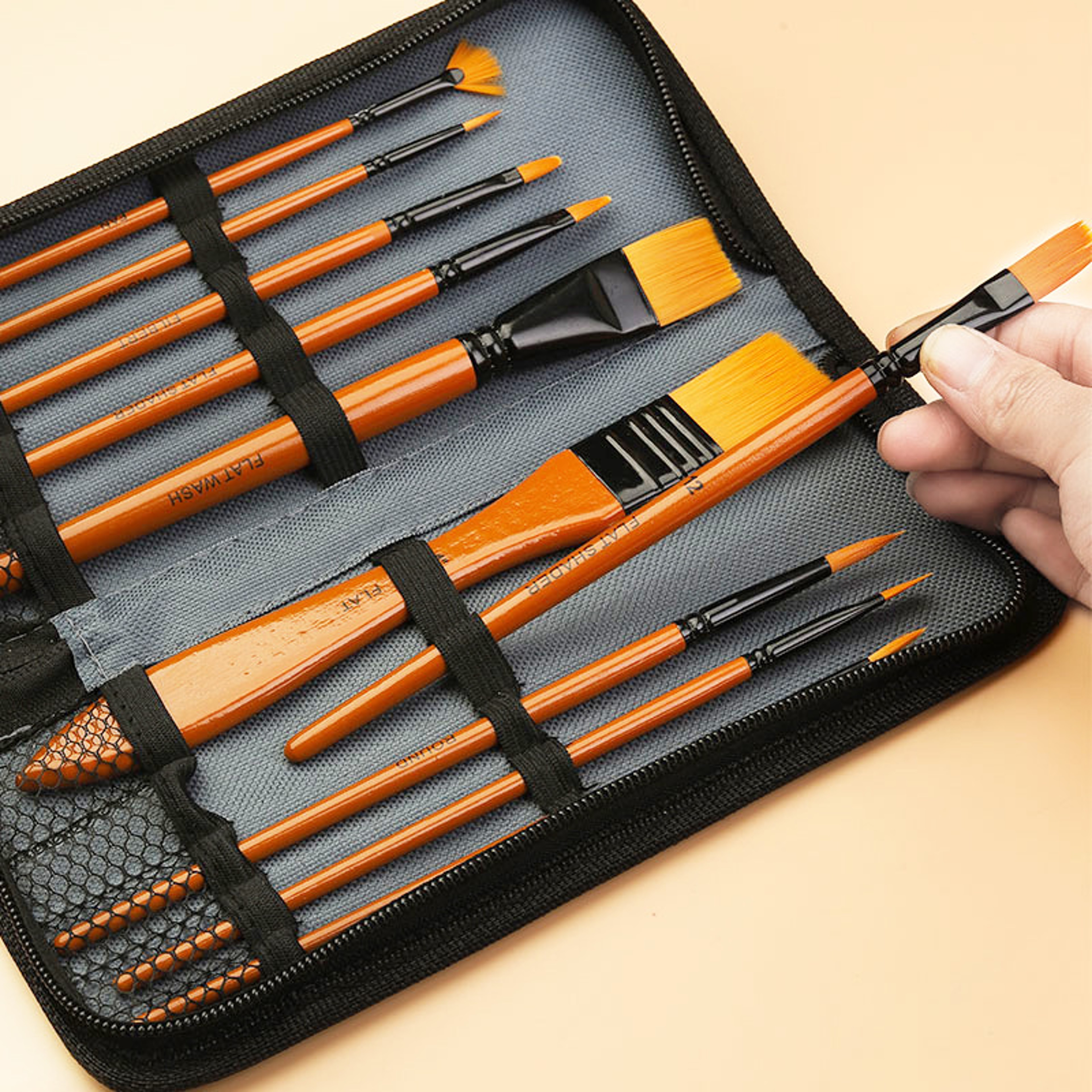 Nylon Hair Watercolor Paint Brush Pen Set Wooden Handle Art Brushes For Acrylic Oil Painting DIY Cr 0