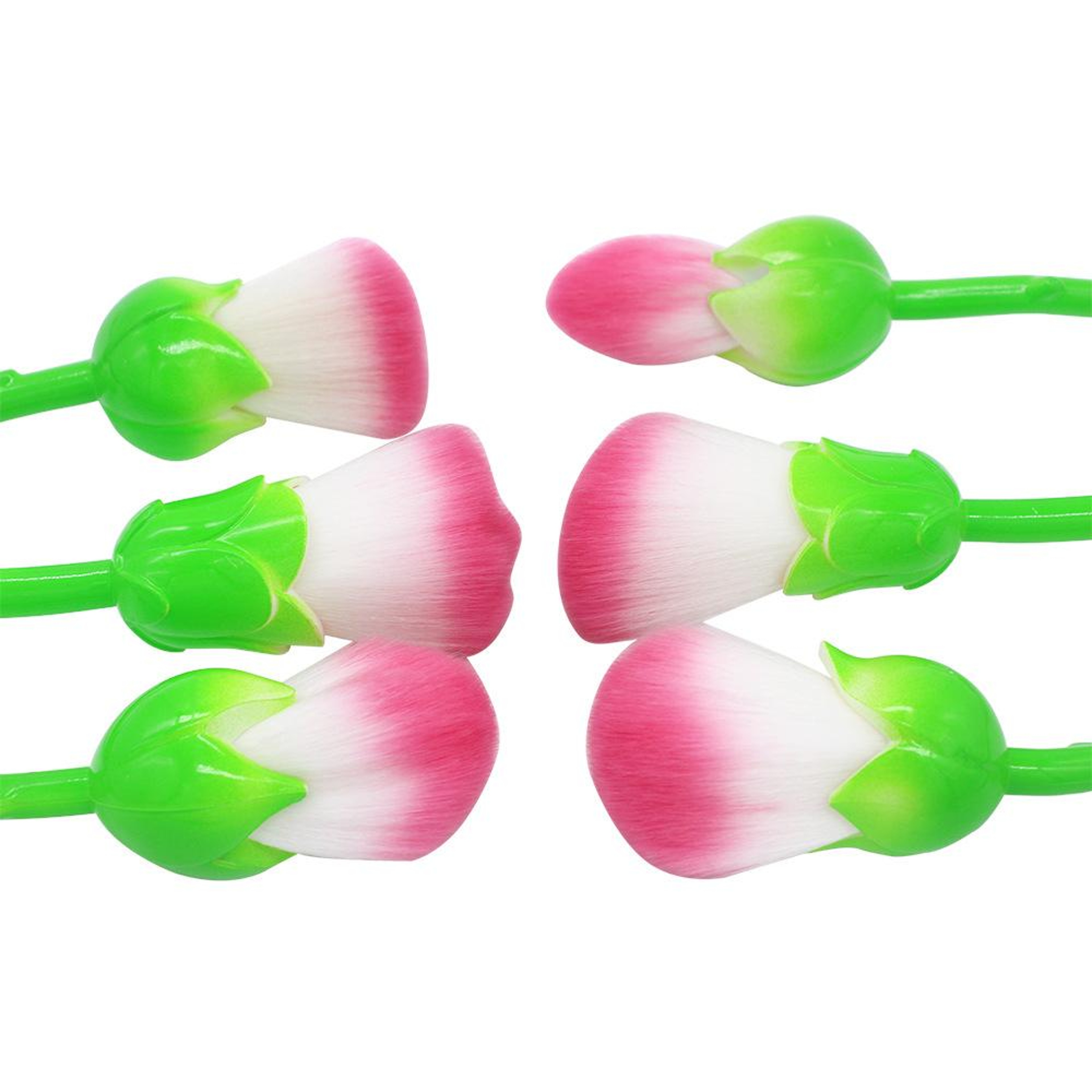 6pcs Rose Flower Makeup Brush Set, Professional Face Foundation Colour Powder Eye Shadow Cosmetic Blush Brushes – view 4