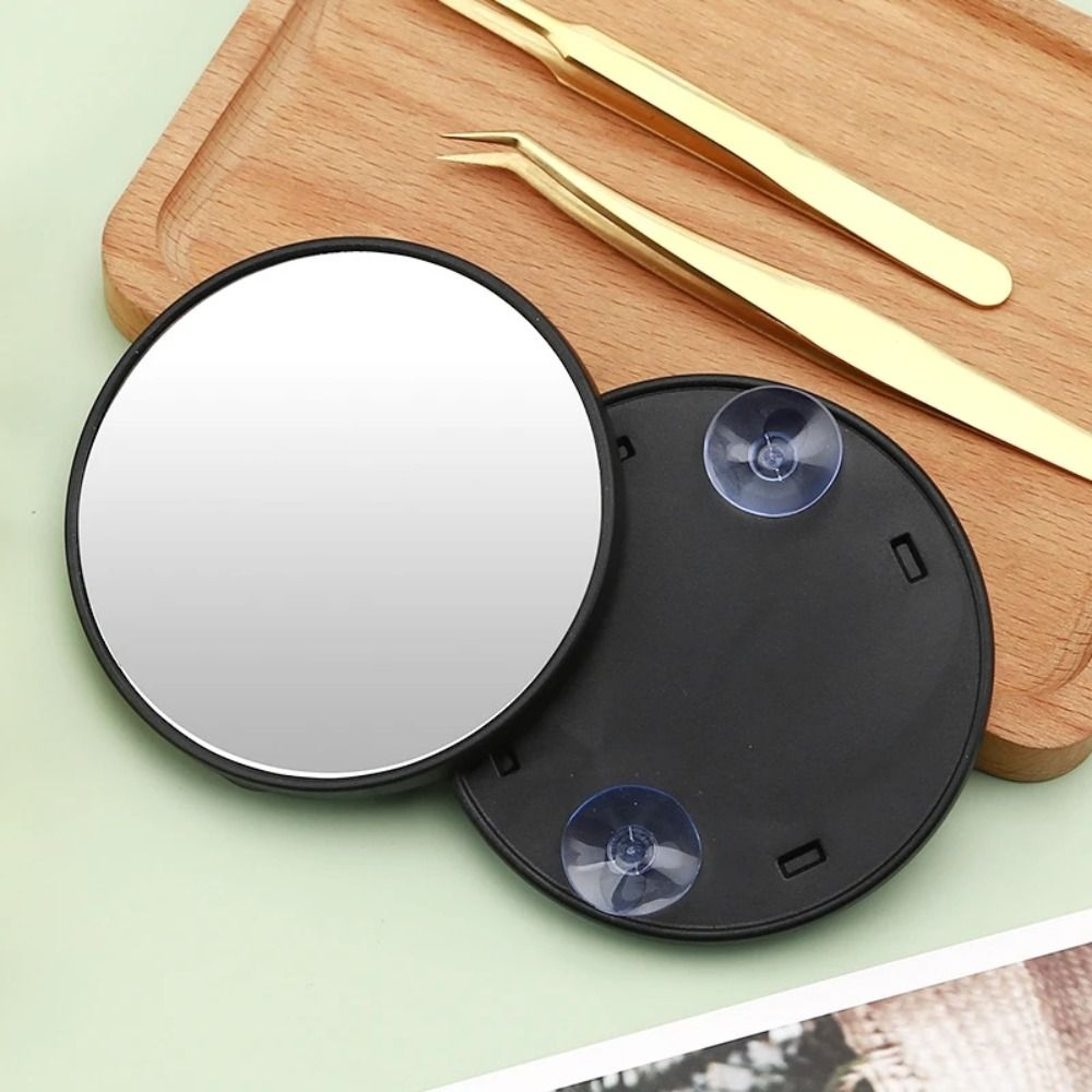 Portable Magnification Mirror With Suction Cup, Round Makeup Mirror, Blackhead Magnifying Mirror – view 3