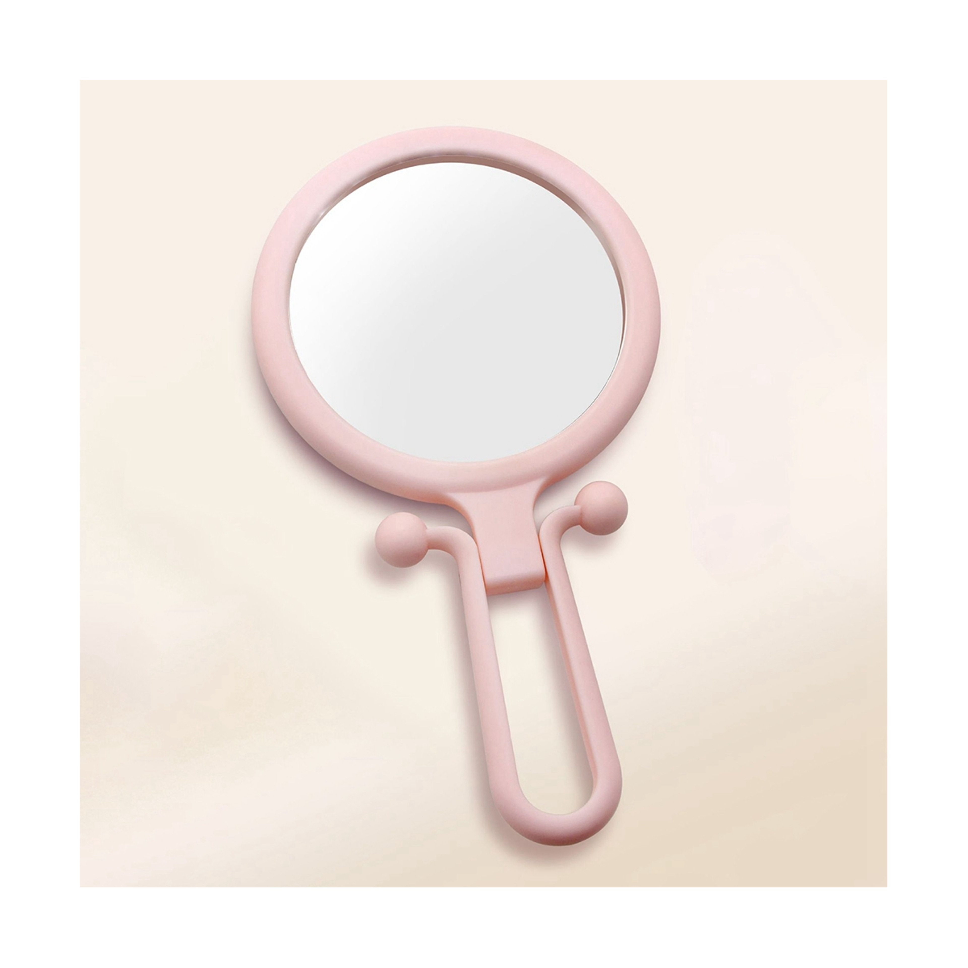 Double Sided Folding Makeup Mirror, 10X Handheld Magnifier, Portable Handheld Mirror with Adjustable Handle for Beauty – view 2