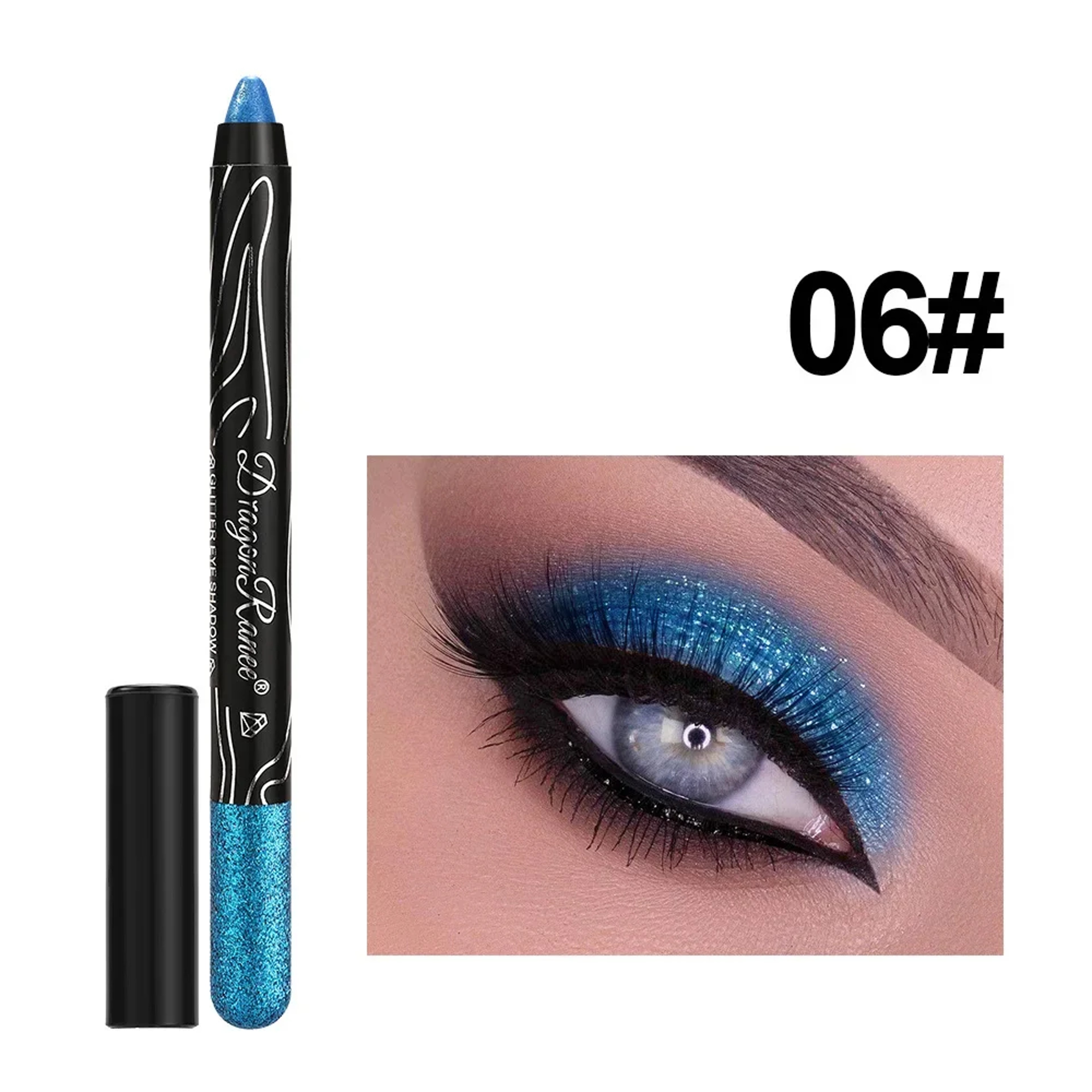 Glitter Metallic Purple Eyeshadow Pencil, Silkworm Liner Pen Highlighter, Long Lasting Gold Blue Cream Eye Shadow Stick – view 9