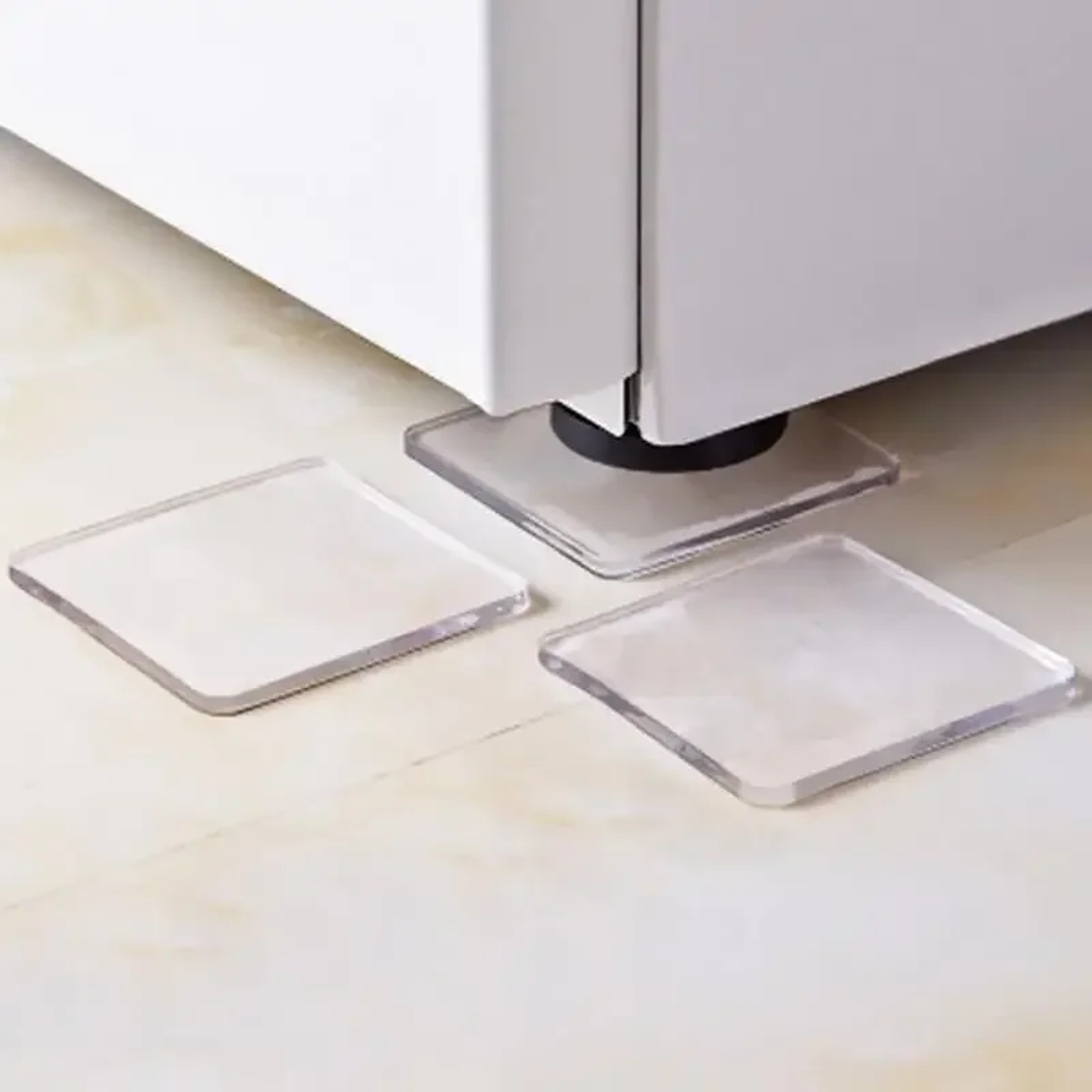 4pcs Anti Vibration Non-Slip Mat Silicone Pad, Multifunctional Transparent Pads for Washing Machine, Home, Bathroom Use – view 1