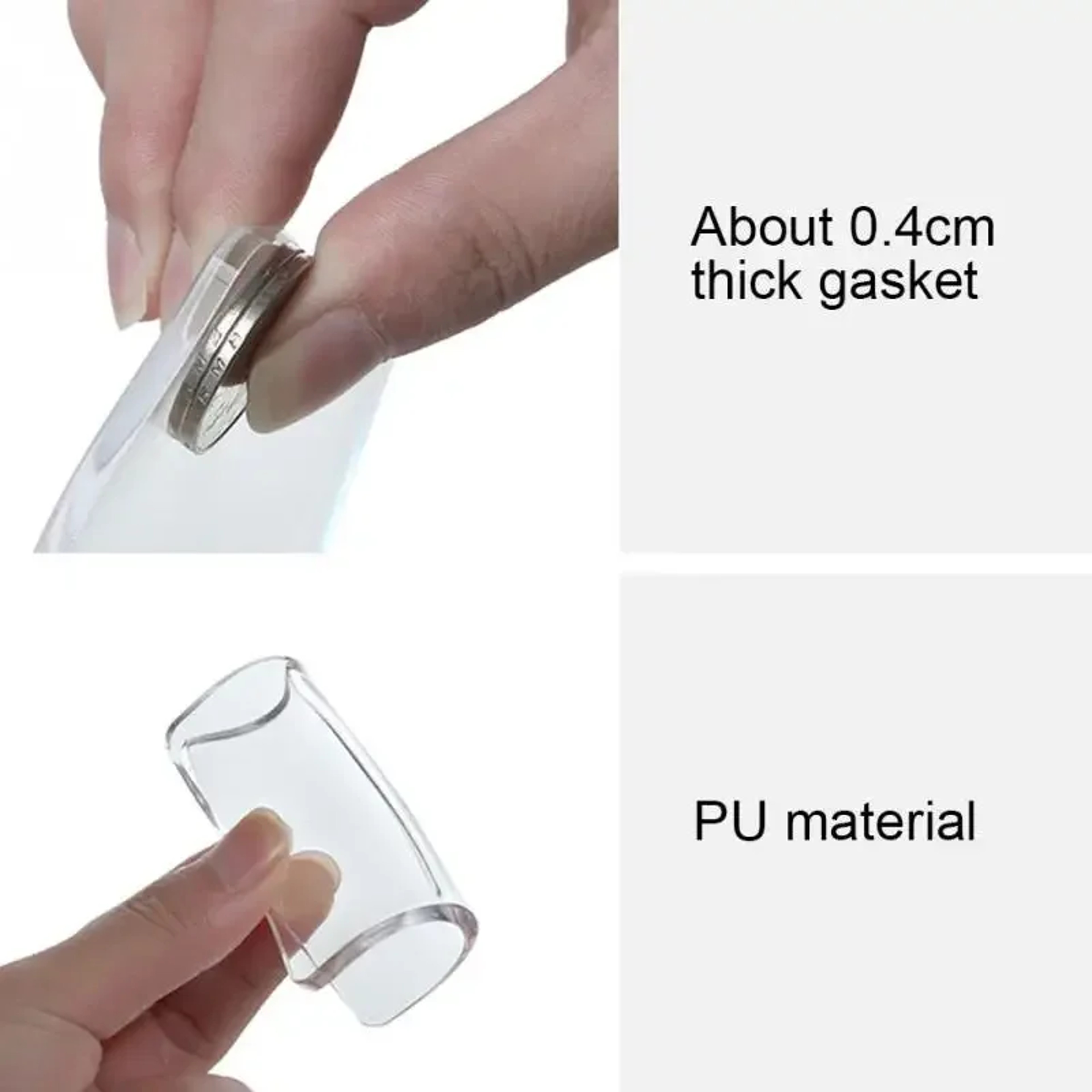 4pcs Anti Vibration Non-Slip Mat Silicone Pad, Multifunctional Transparent Pads for Washing Machine, Home, Bathroom Use – view 5