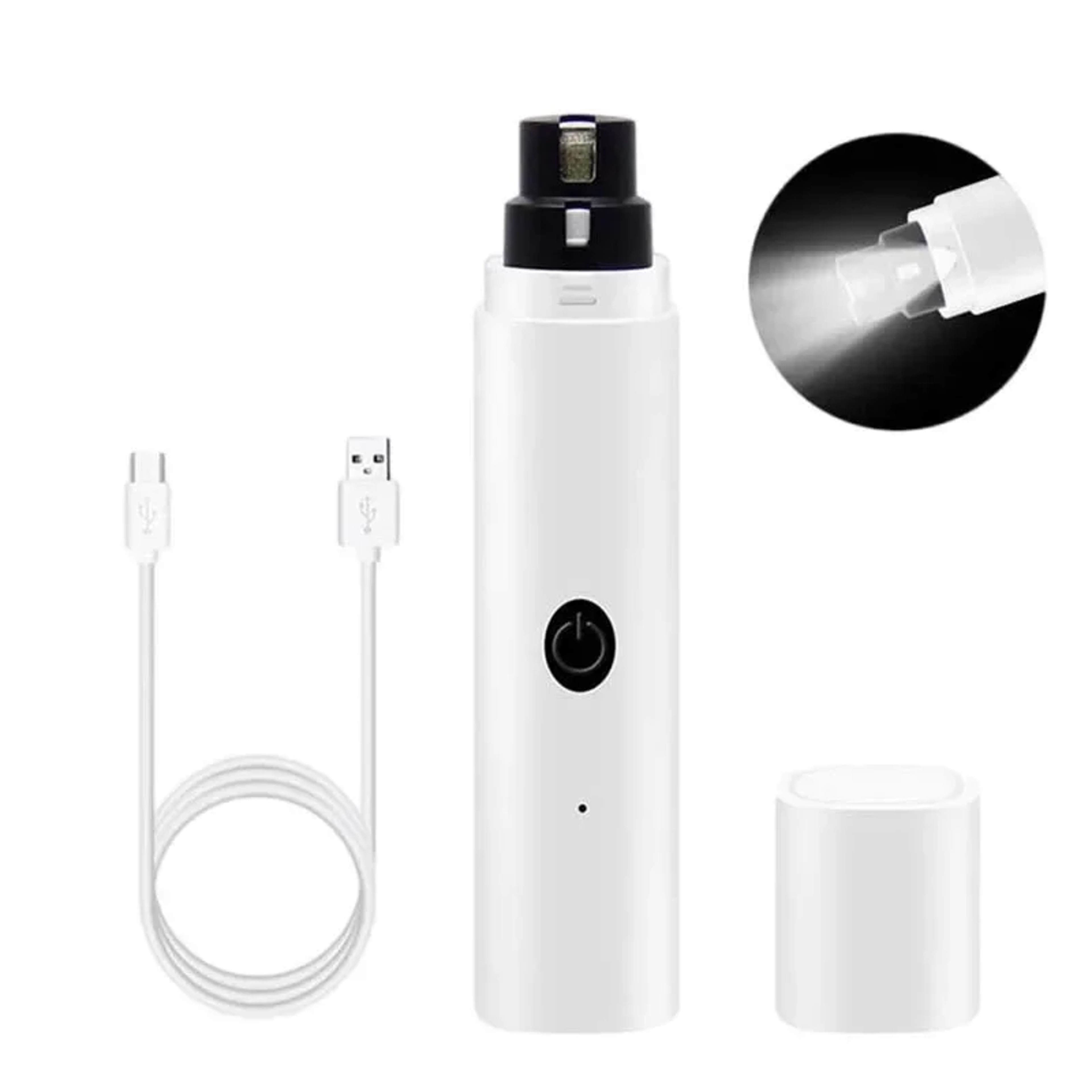 Electric Dog Nail Grinder with LED Light, Rechargeable USB Pet Nail Clipper for Quiet, Safe Trimming of Dog & Cat Paws – view 7