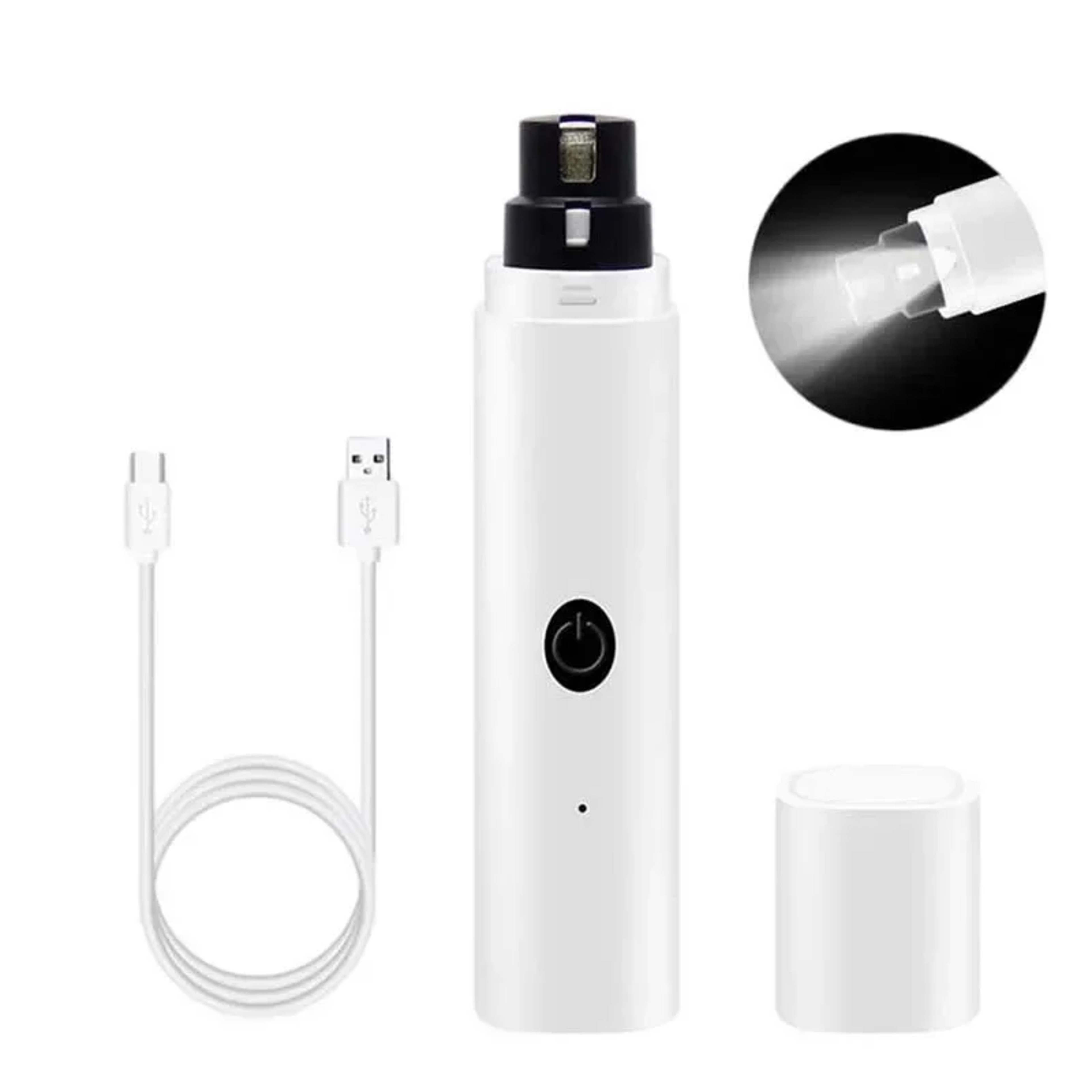 Electric Dog Nail Grinder with LED Light, Rechargeable USB Pet Nail Clipper for Quiet, Safe Trimming of Dog & Cat Paws – view 6