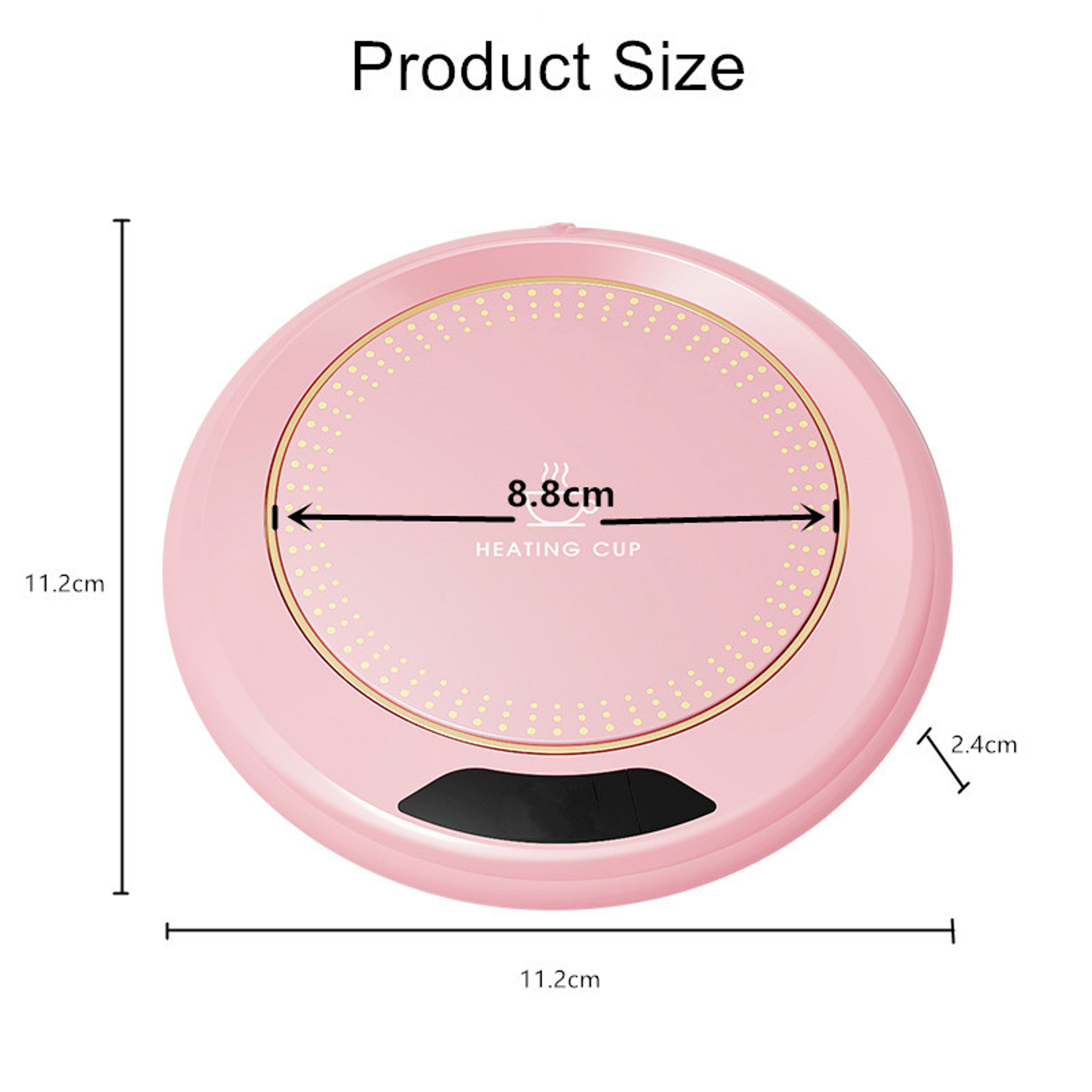 1PC Thermostatic Heating Coaster USB, 3-Speed Adjustment (55°-75°), Home & Office Heating Cup Mat for Coffee & Tea – view 6