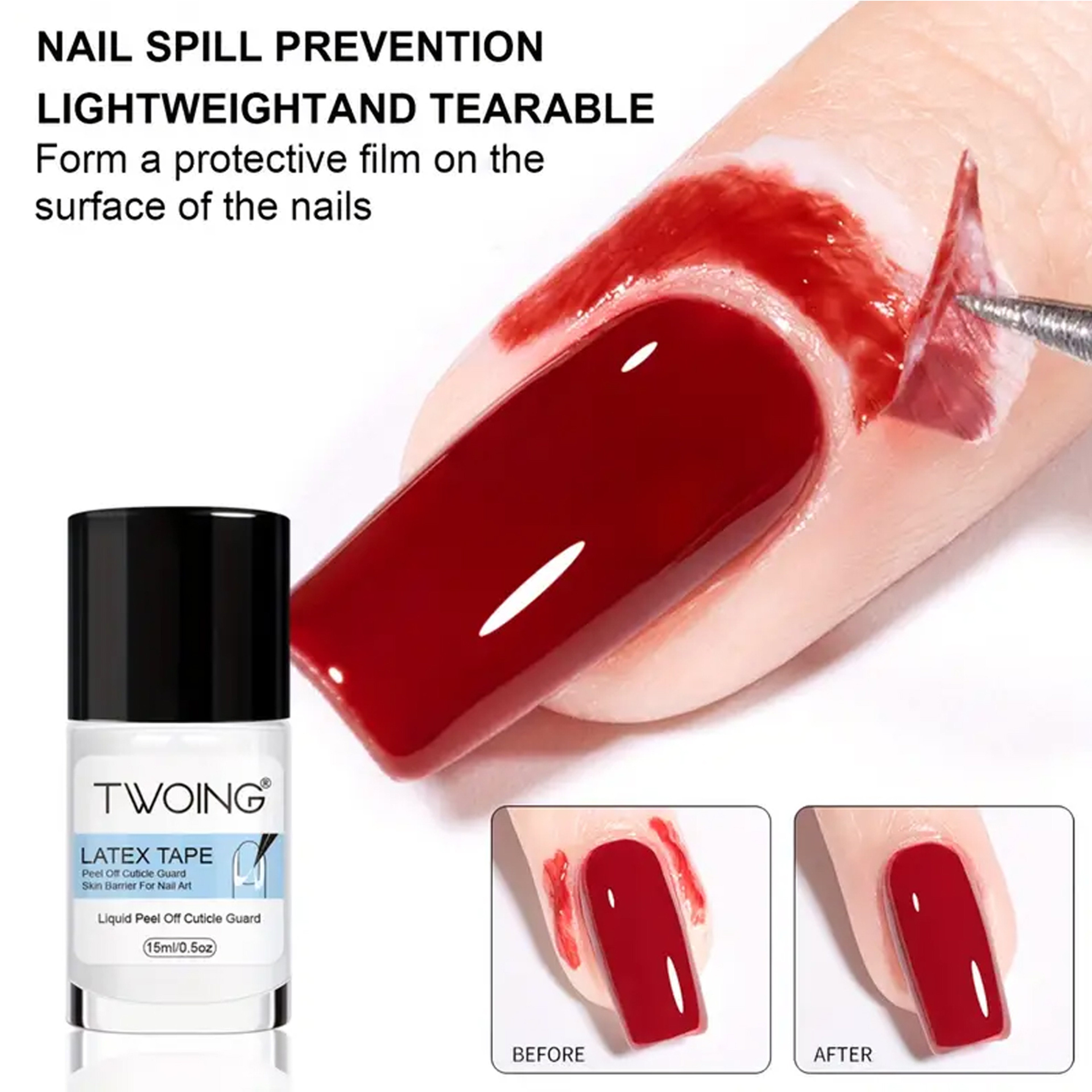 Nail Polish Gel Remover Set, Fast Quick Remover Polish, With Gel Nail Polish Remover, Nail Latex Tape for Nail Salon – view 3