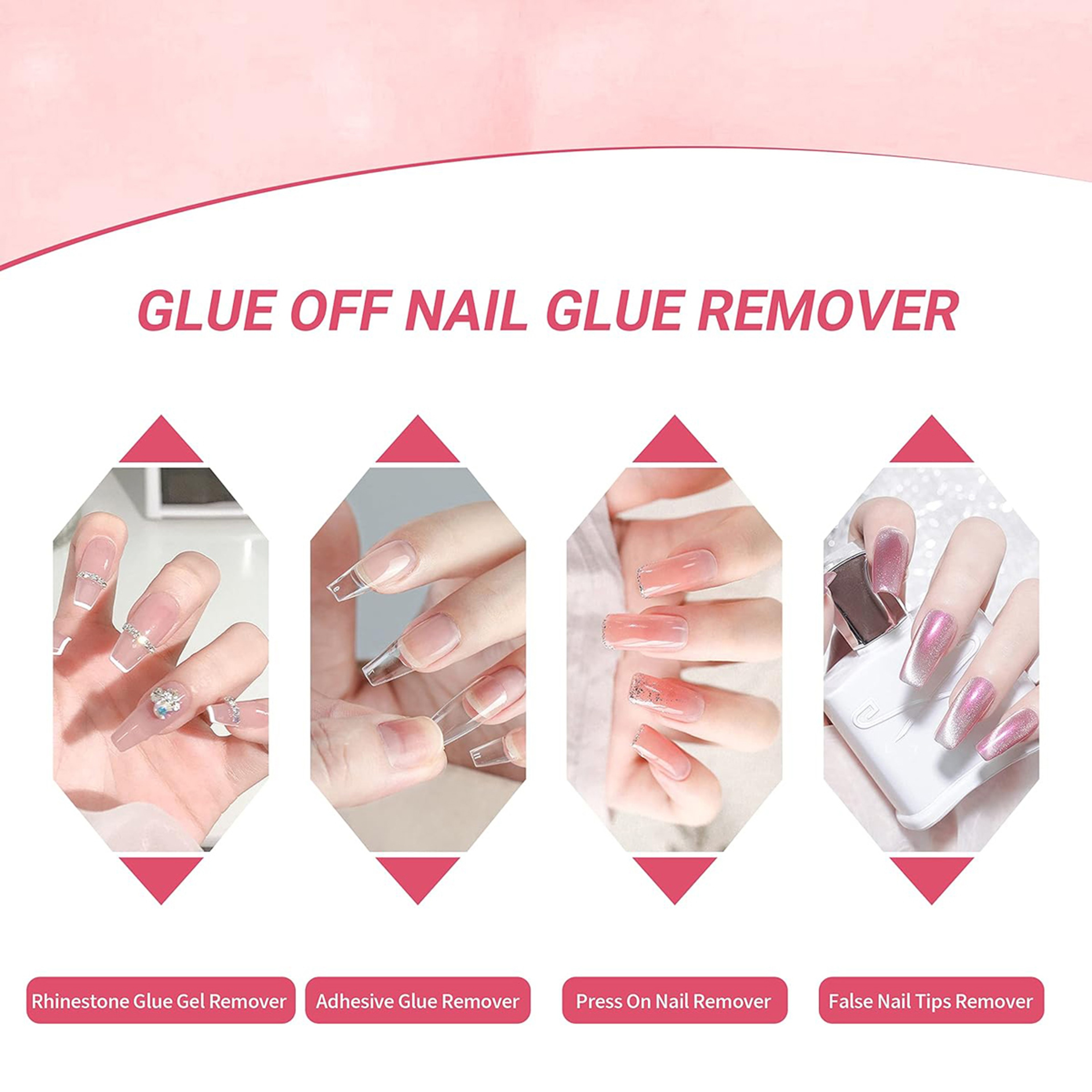 10ML Nail Glue Remover for Press on Nails, Glue Off Acrylic Fake Nail Tips, Debonder Adhesive Rhinestones Nail Polish – view 5