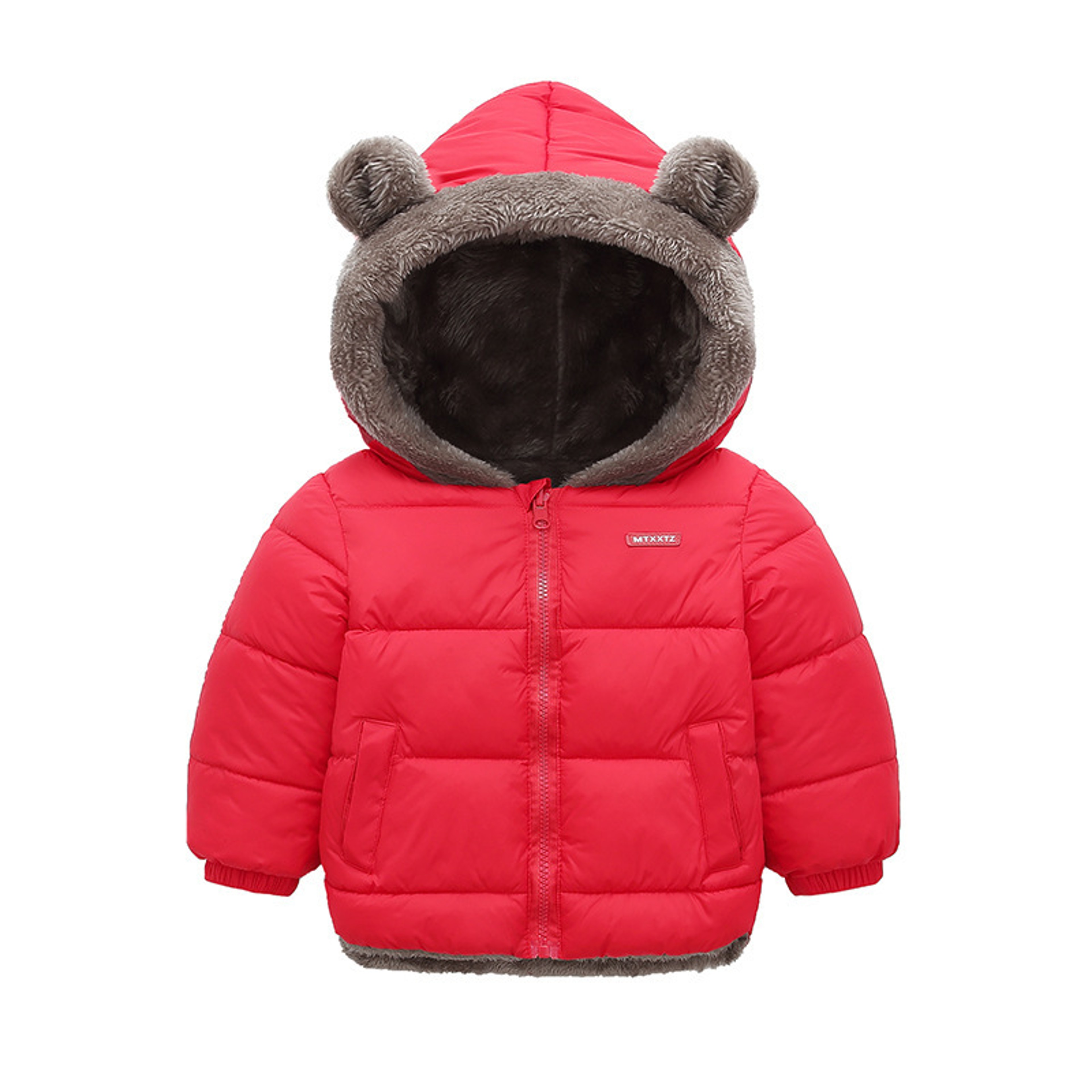 Reversible Baby Winter Coat Cartoon Hooded Plus Velvet, Baby Boys Fleece Jacket, Newborn Outerwear Toddler Girl Parkas – view 6