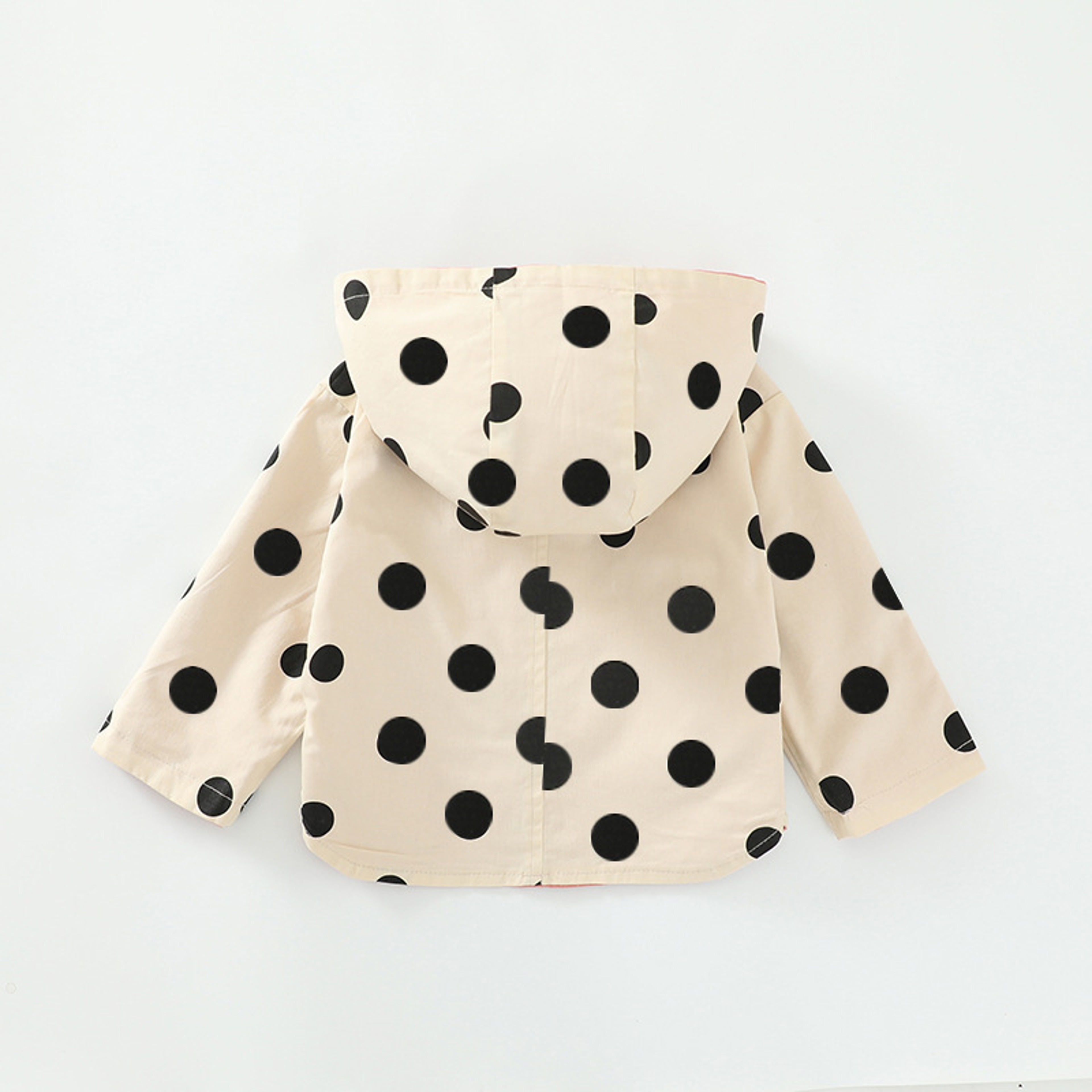 Kids Hooded Clothing Spring Autumn Boys Polka Dot Trench Coat, Children Jackets Girls Double Sided Outerwear Toddler – view 6