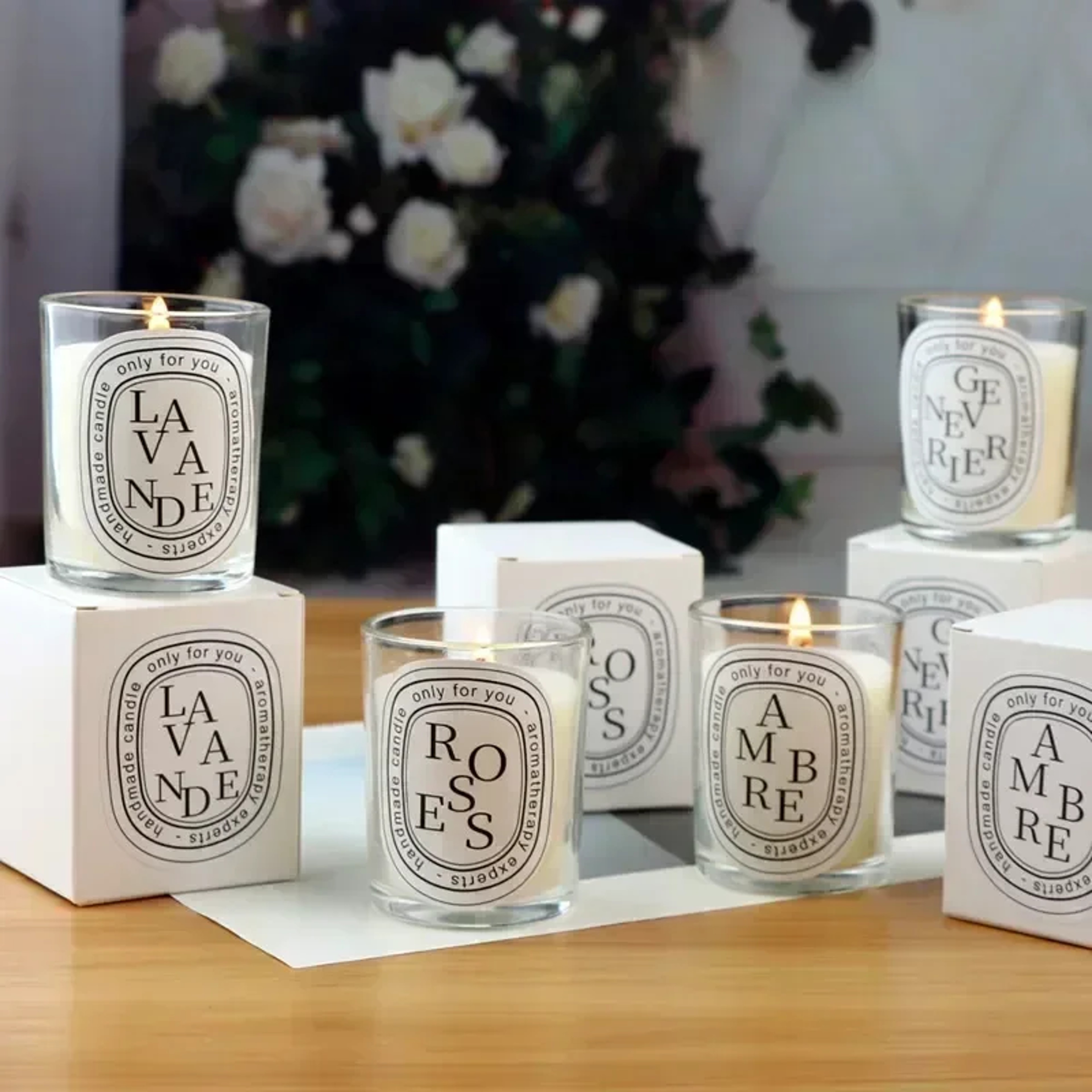 Elegant Wedding Gift Clear Scented Candle In Crystal Glass Jar Long Lasting Fragrance 0