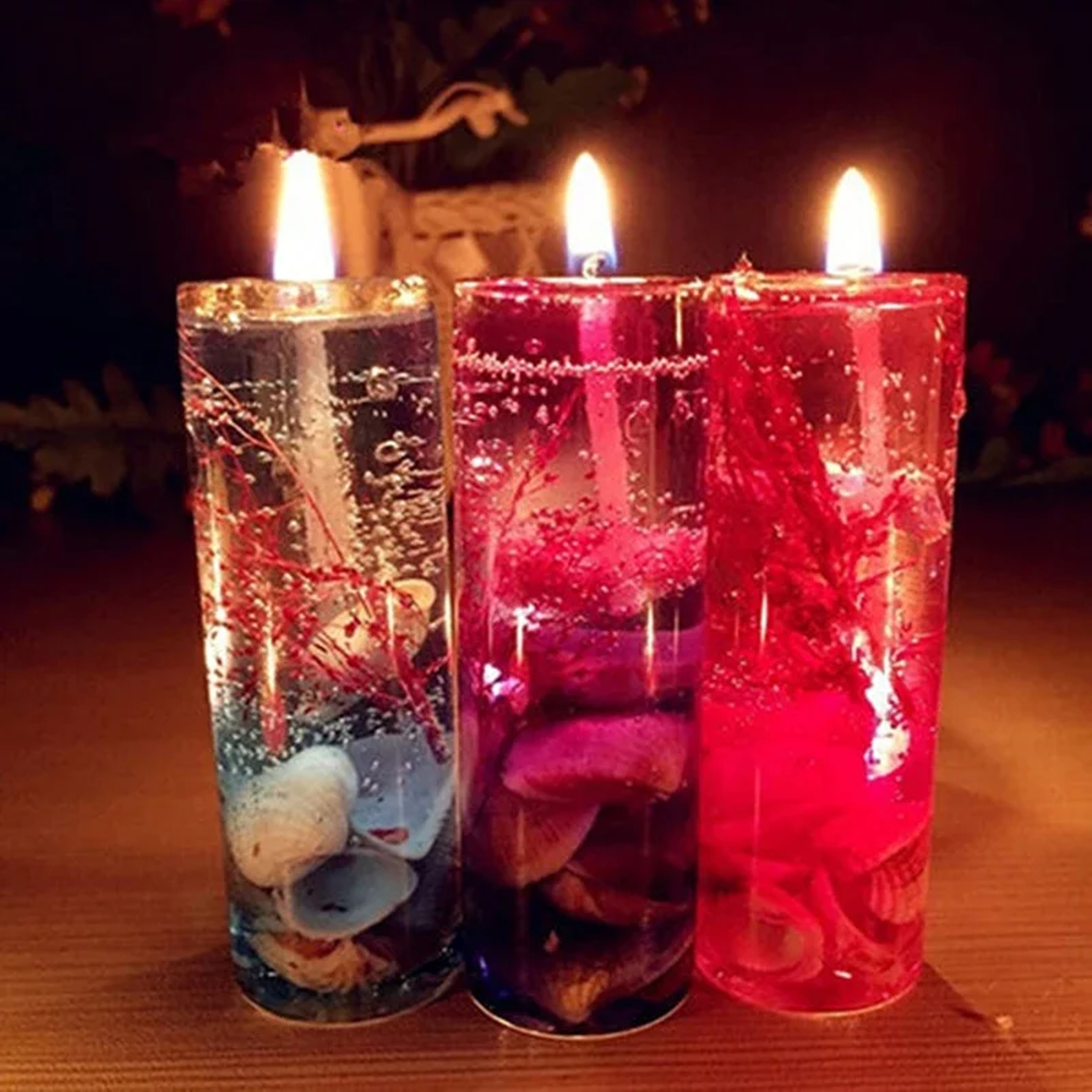 Ocean Shell Scented Candle Aromatherapy Smokeless Jelly Candle Romantic Home Decor Gift For Valenti 2