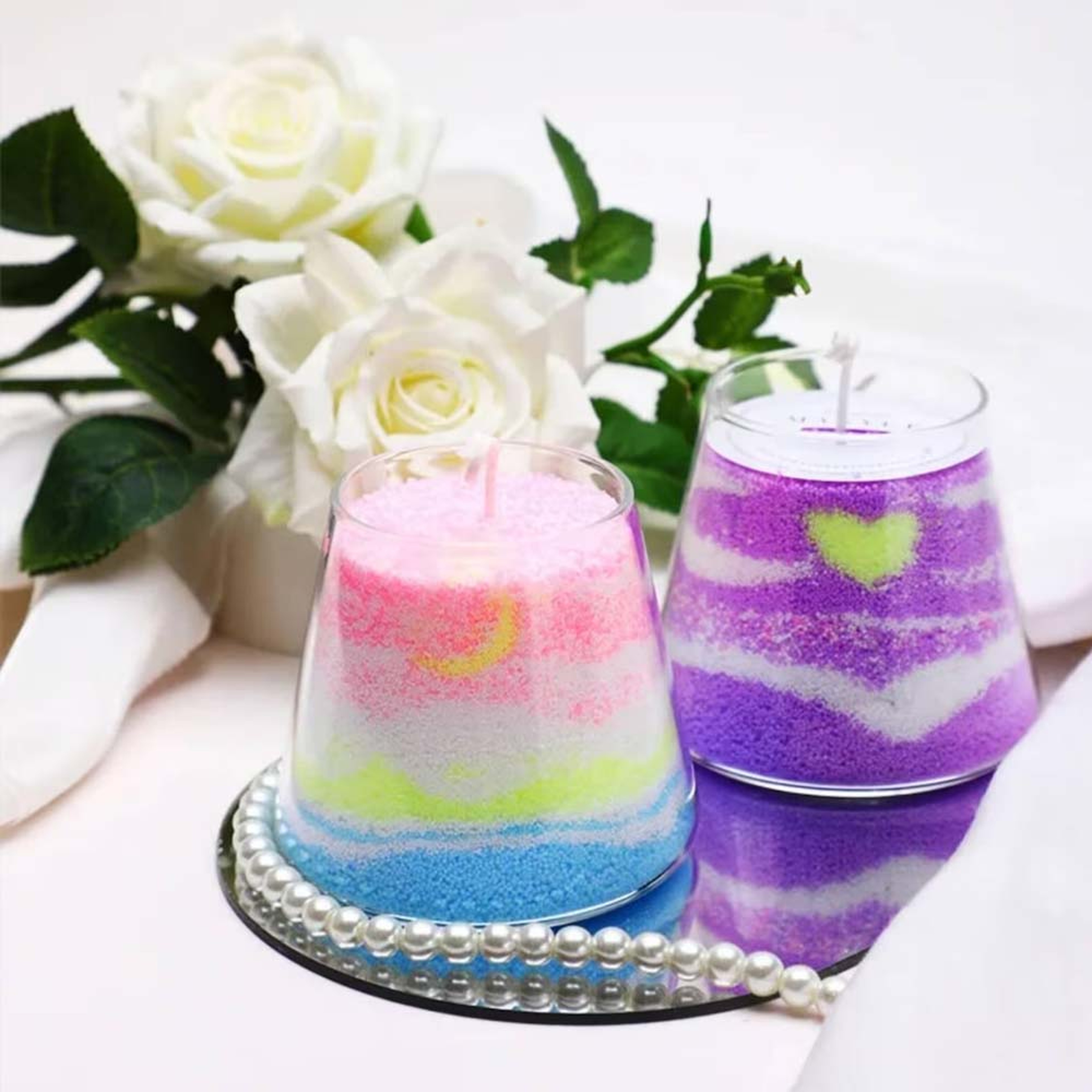 Sand Wax Candle Making Kit, 10 Colors Wax with Wicks, Beginner DIY Craft Kit for Decorative, Layered Candles – view 2