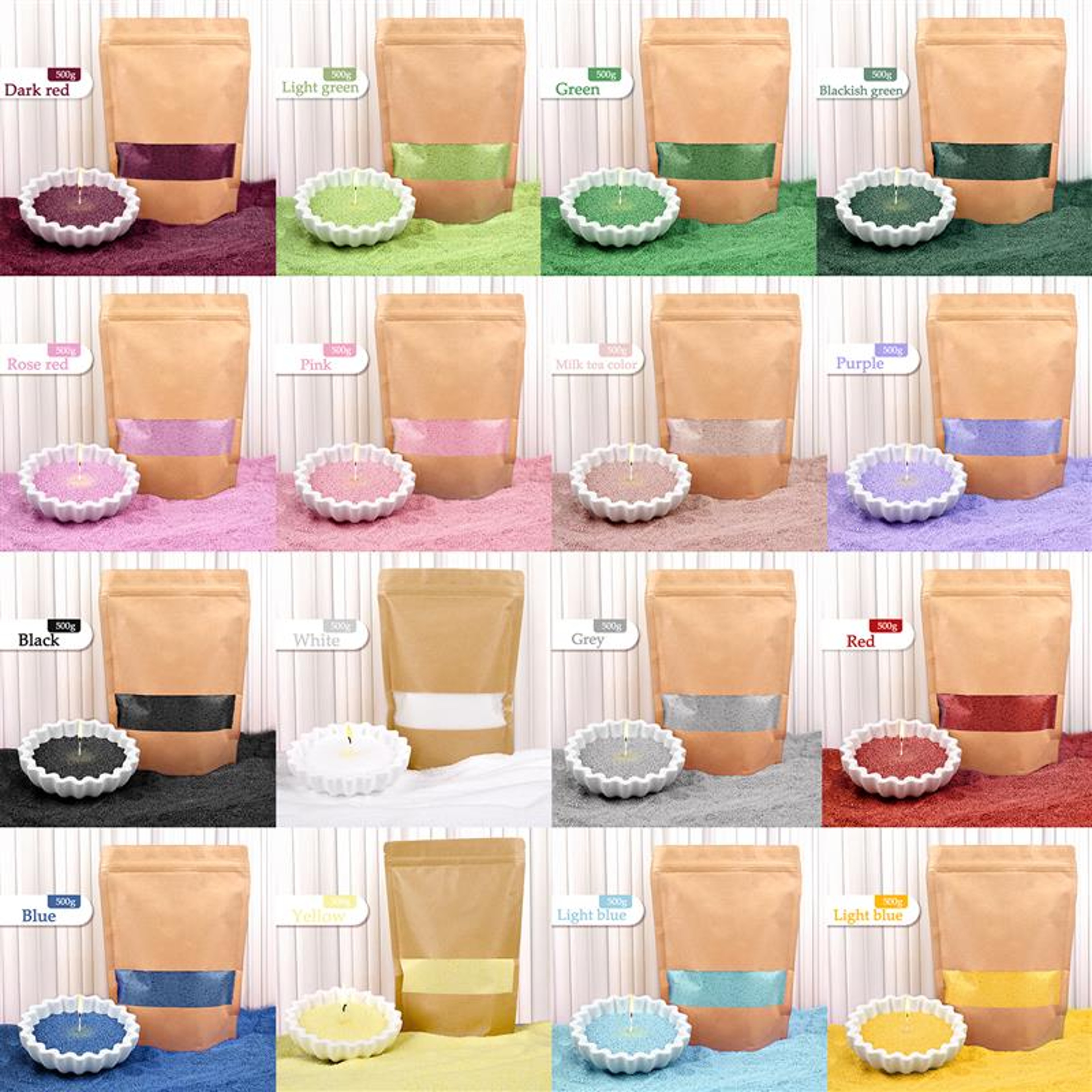 Colorful Granular Pearl Wax, DIY Candle Making Materials, Handmade Sand Painting Wax For Colour Sand Crafts – view 2