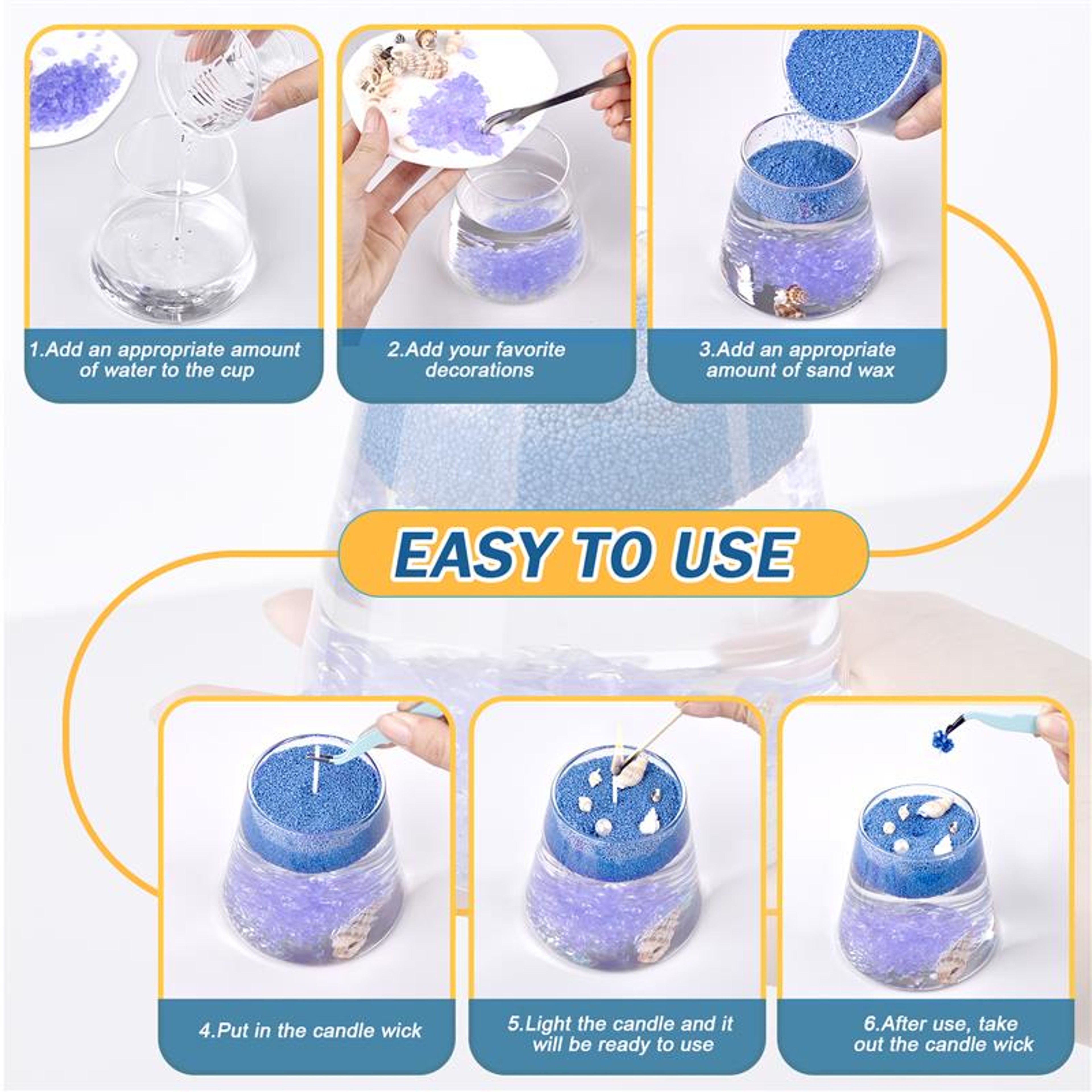Colorful Granular Pearl Wax, DIY Candle Making Materials, Handmade Sand Painting Wax For Colour Sand Crafts – view 5