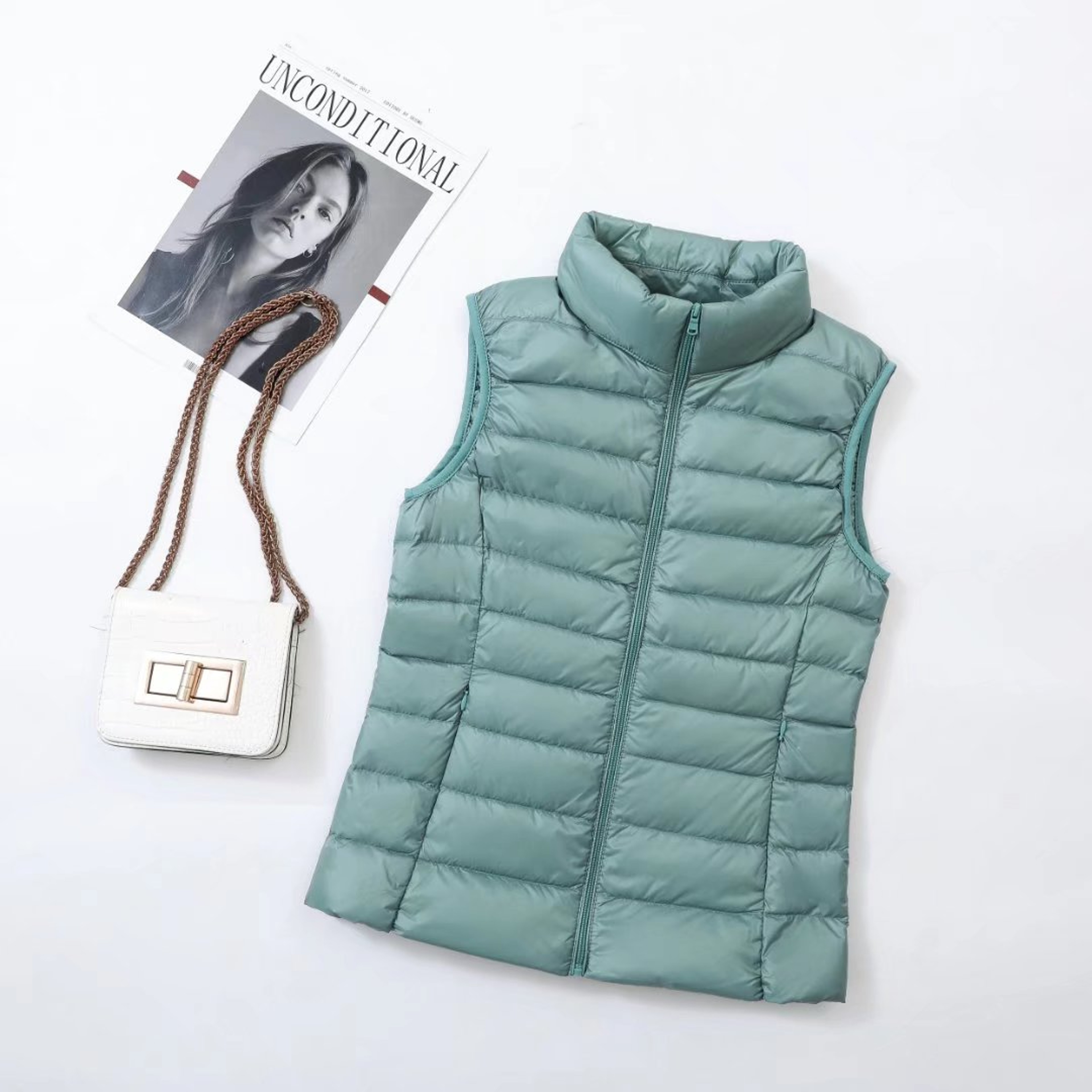 Slim Sleeveless Jacket For Women Ultra Light Down Vest Portable Lightweight Windproof Waistcoat 5
