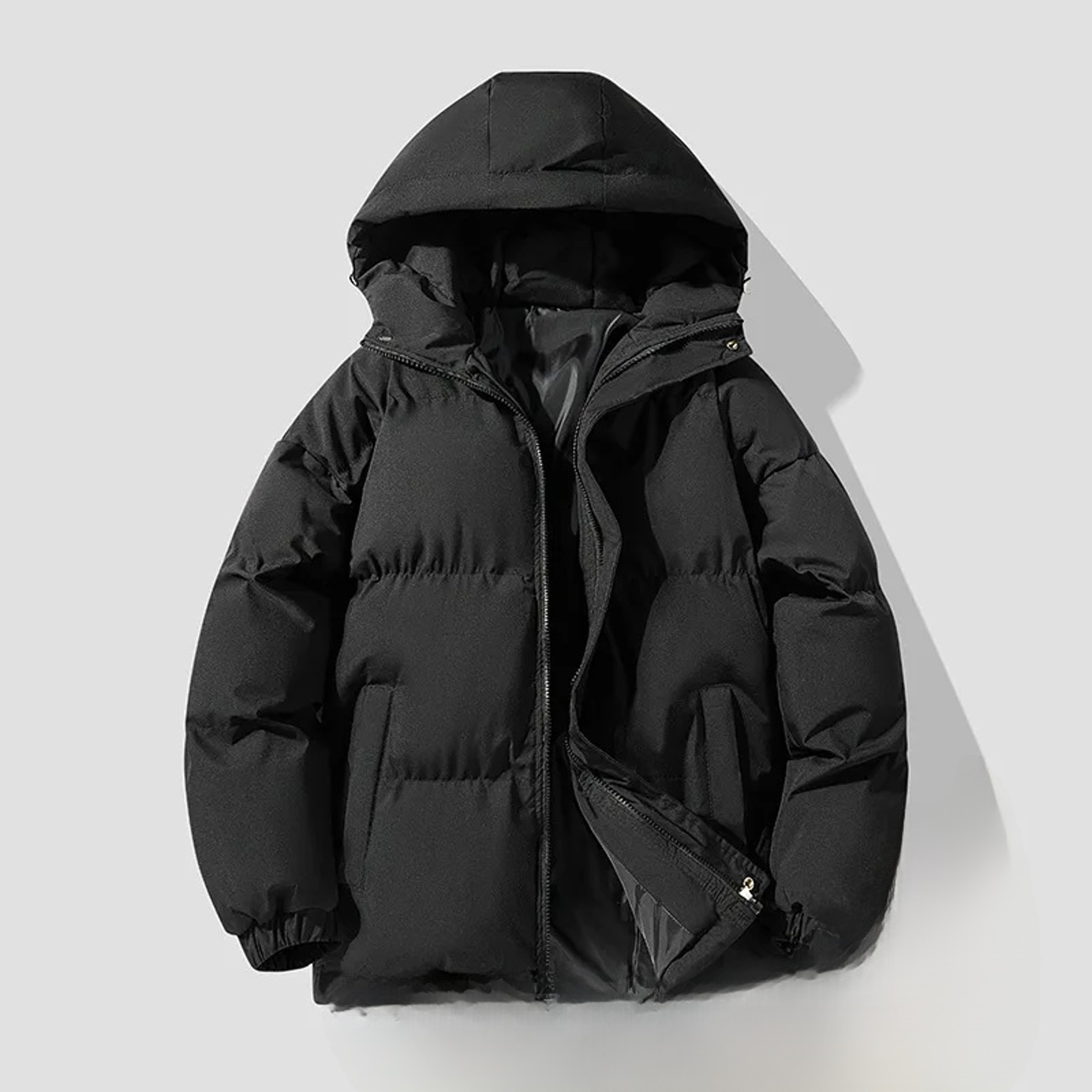 Thickened Down Cotton Padded Jacket, Autumn Winter Coat for Men and Women, Casual Loose Fit Hooded Puffer Jacket – view 7