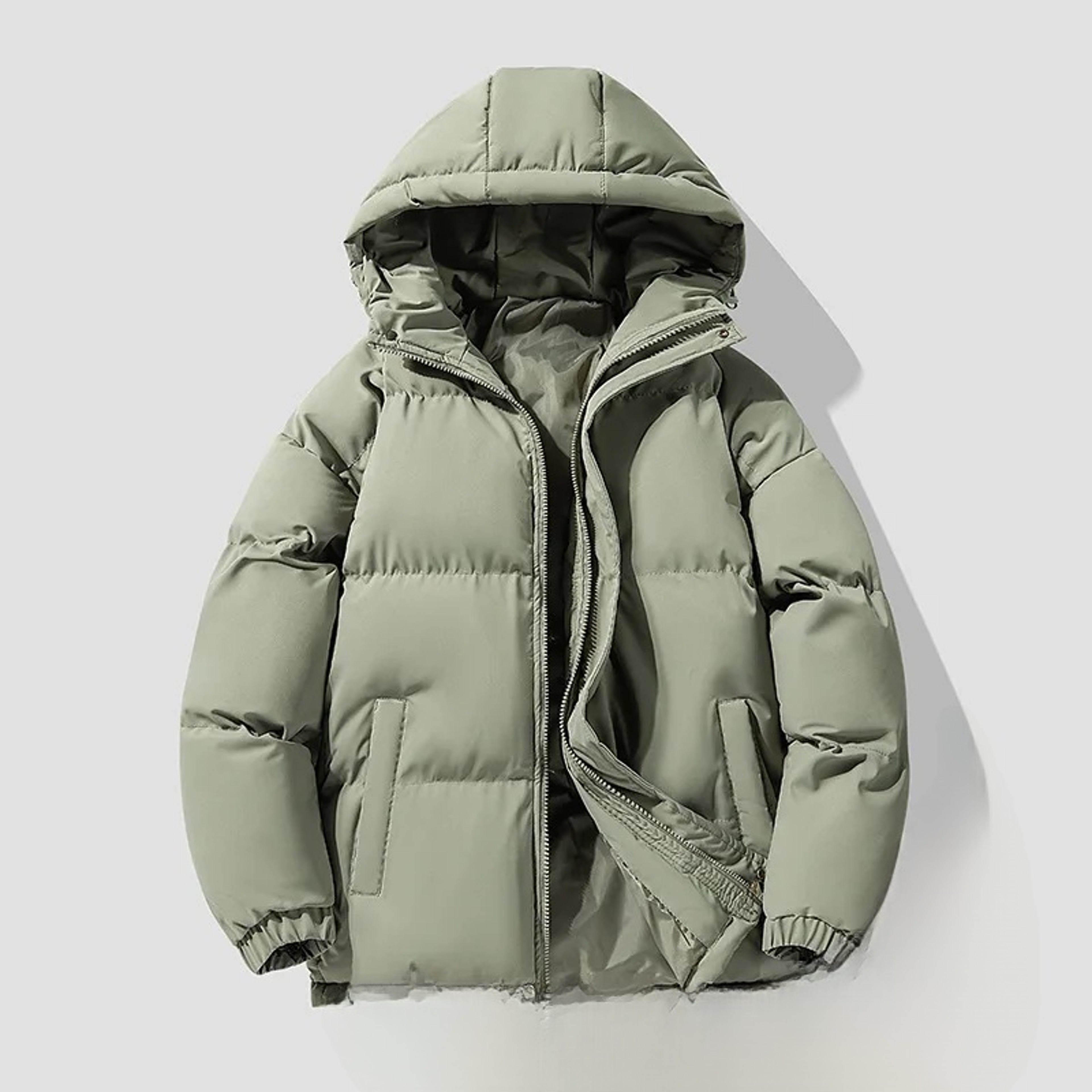 Thickened Down Cotton Padded Jacket, Autumn Winter Coat for Men and Women, Casual Loose Fit Hooded Puffer Jacket – view 11