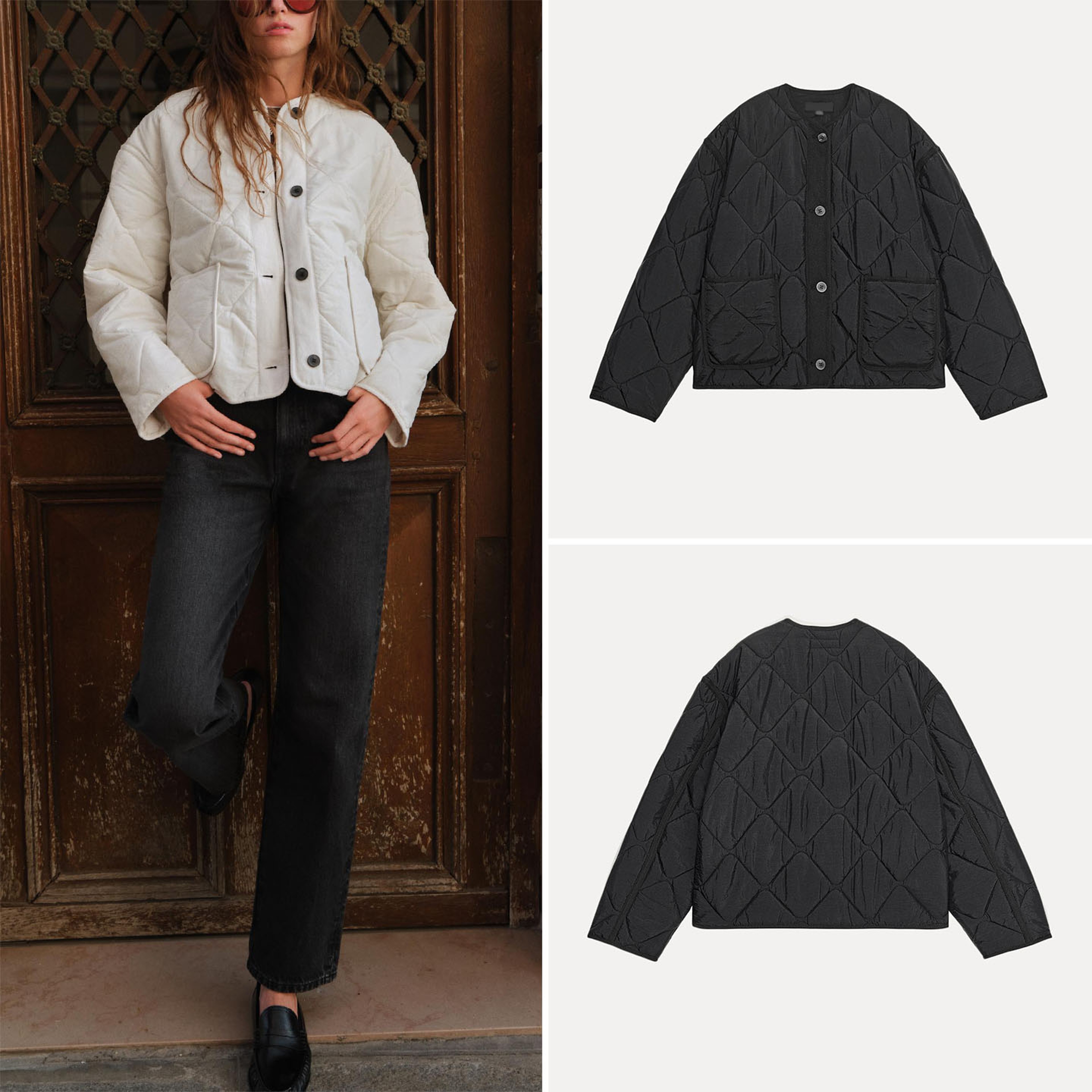 New Arrival, Women's Simple Daily Commute Coat, Waterproof Cotton Jacket, Long Sleeve Round Neck Single – view 1