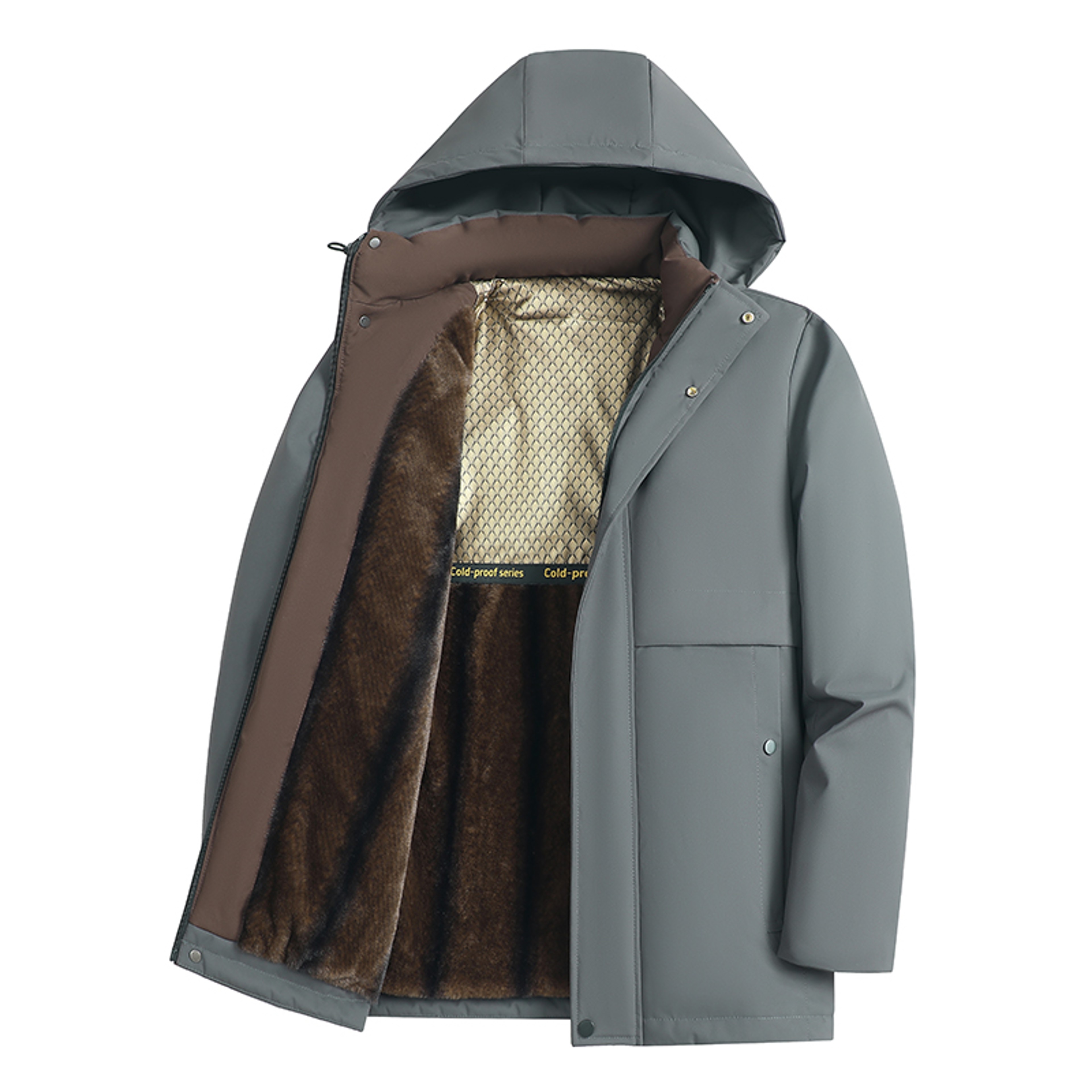 Men's Winter Parka, Warm Thick Puffer Jacket, Insulated Cold Weather Coat, Sportswear Cotton Down Ropa Hombre – view 8