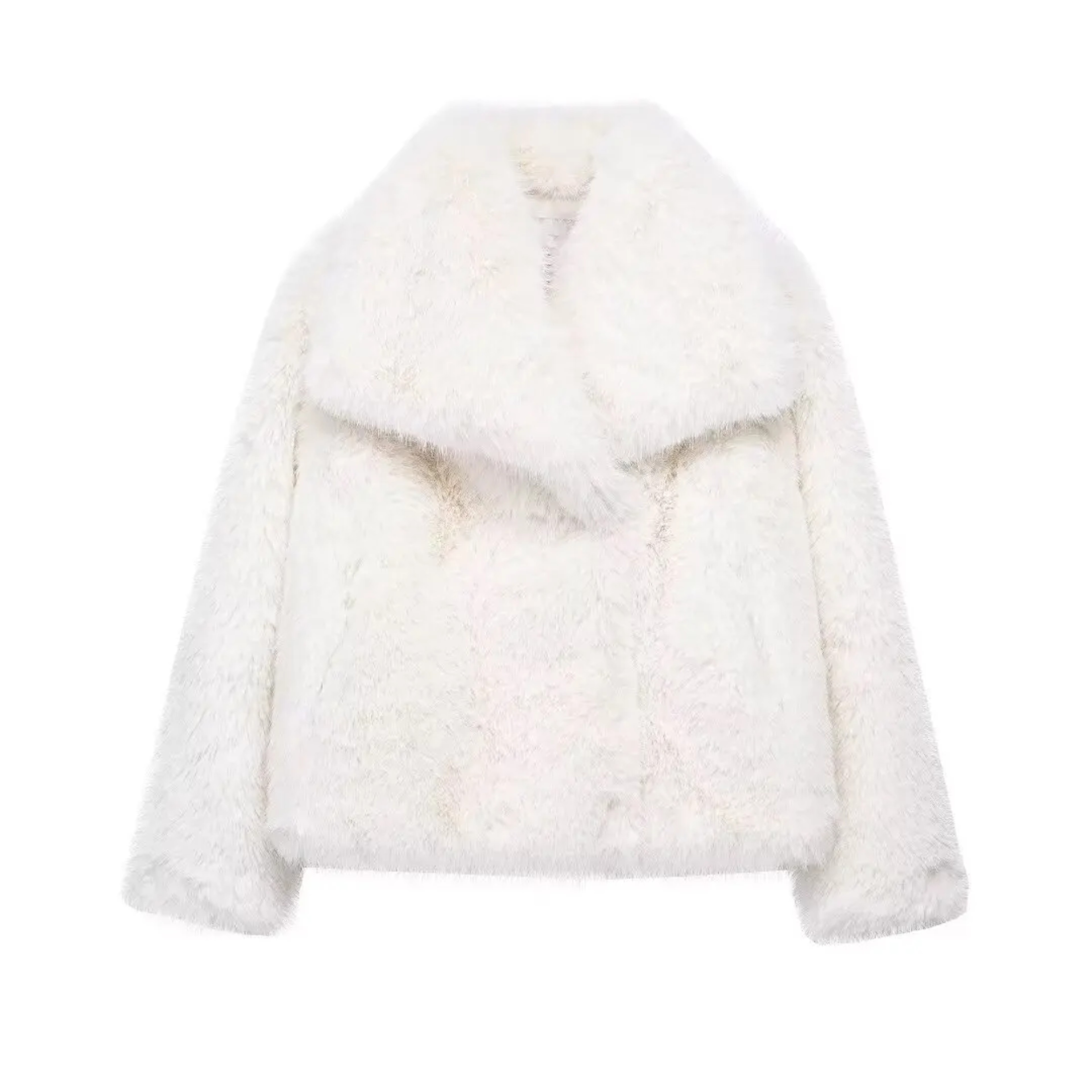 Luxurious Winter Faux Fur Coat For Women Plush Fluffy Jacket Warm Autumn Outerwear In Red Gray Blac 5