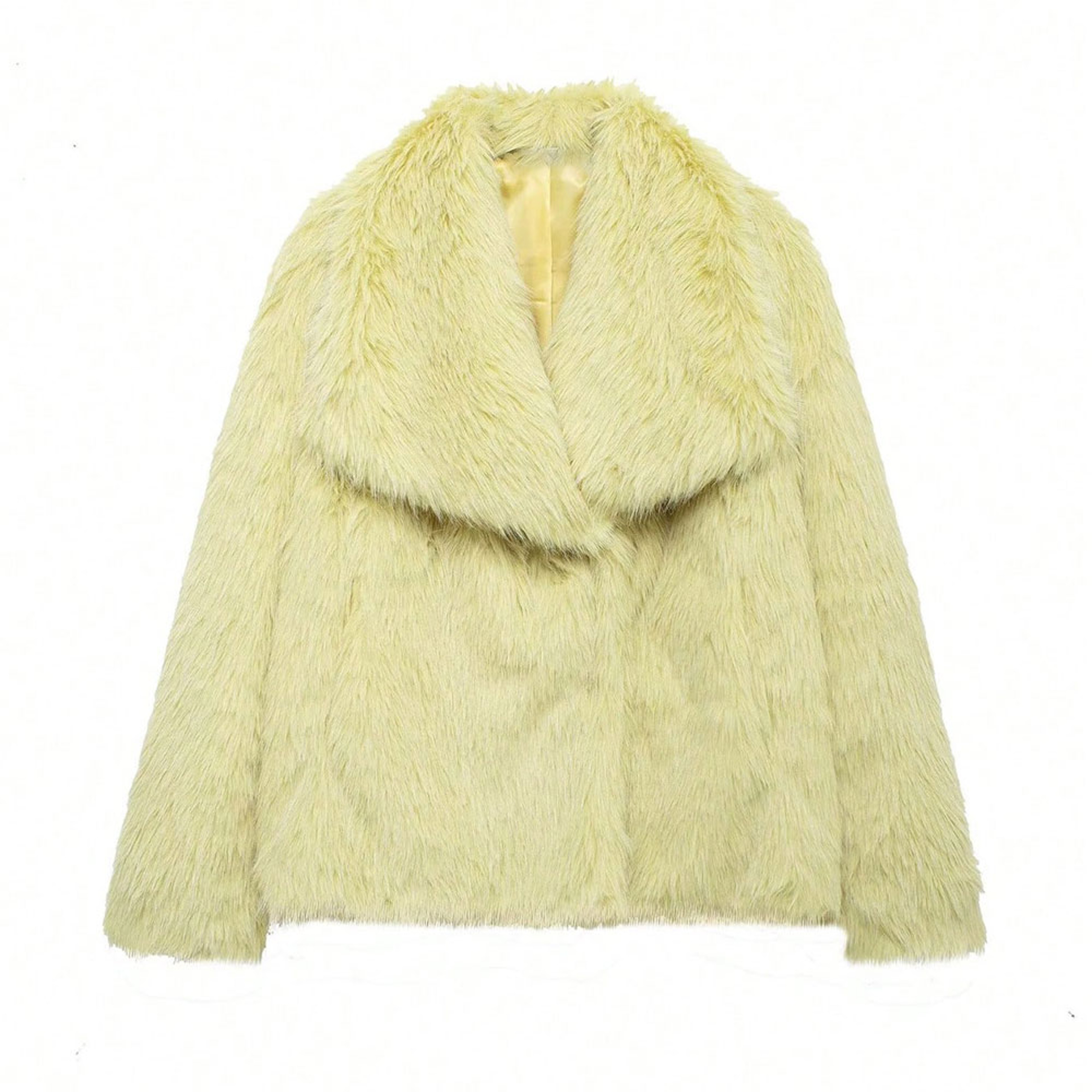 HH Women Elegant Faux Fur Coat Warm Fluffy Loose Long Sleeve Lapel Jacket Autumn Winter Fashion High Street Lady Outerwear – view 16
